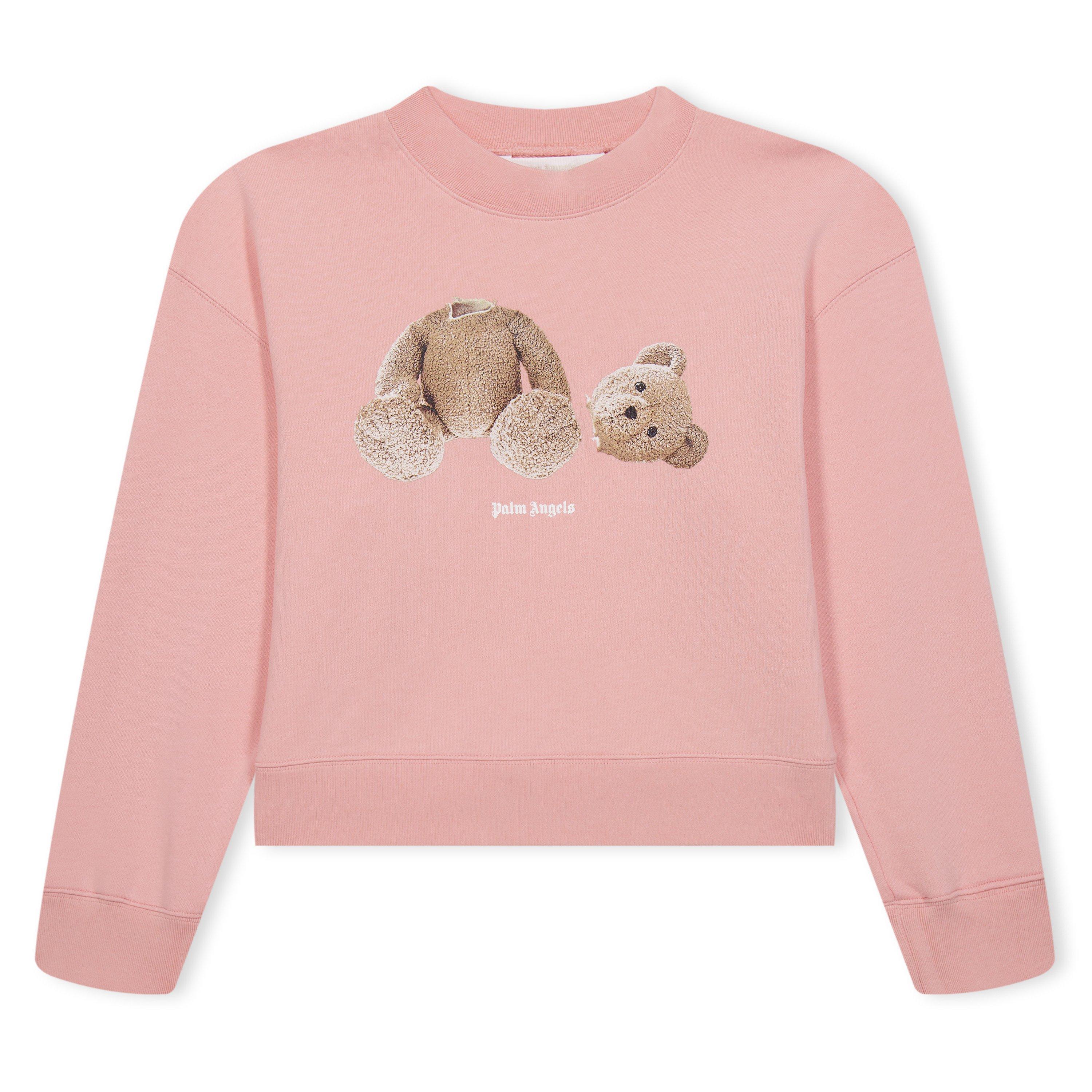 Pale Pink 43060 - Palm Angels - Boy's Bear Logo Sweatshirt - 1