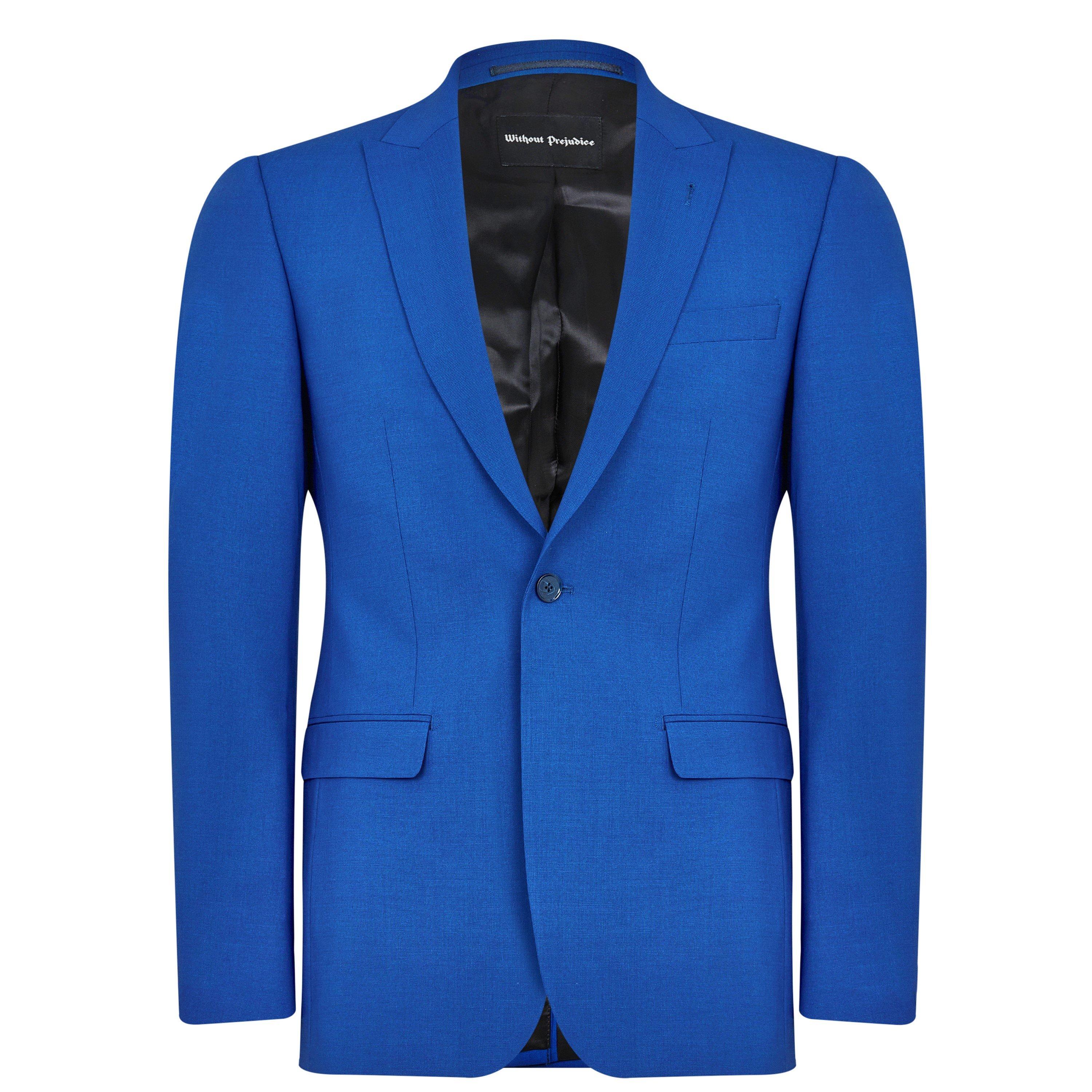 Bright Blue - Without Prejudice - Perrin Slim Fit Suit Jacket - Italian Fabric - 1