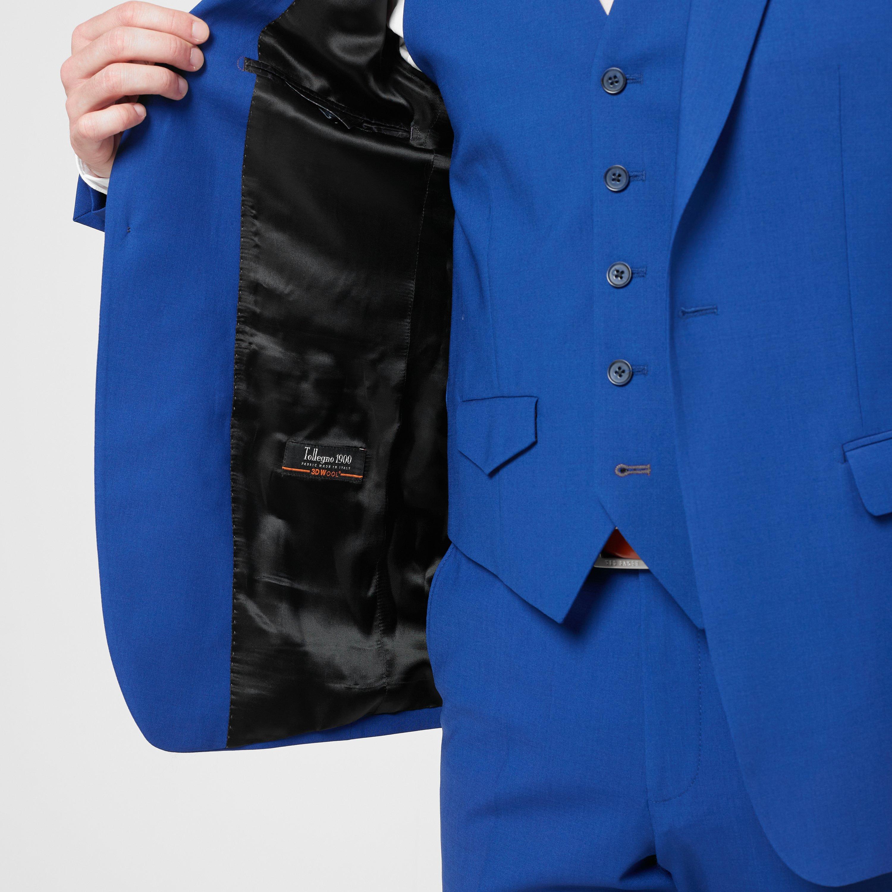 Bright Blue - Without Prejudice - Perrin Slim Fit Suit Jacket - Italian Fabric - 8