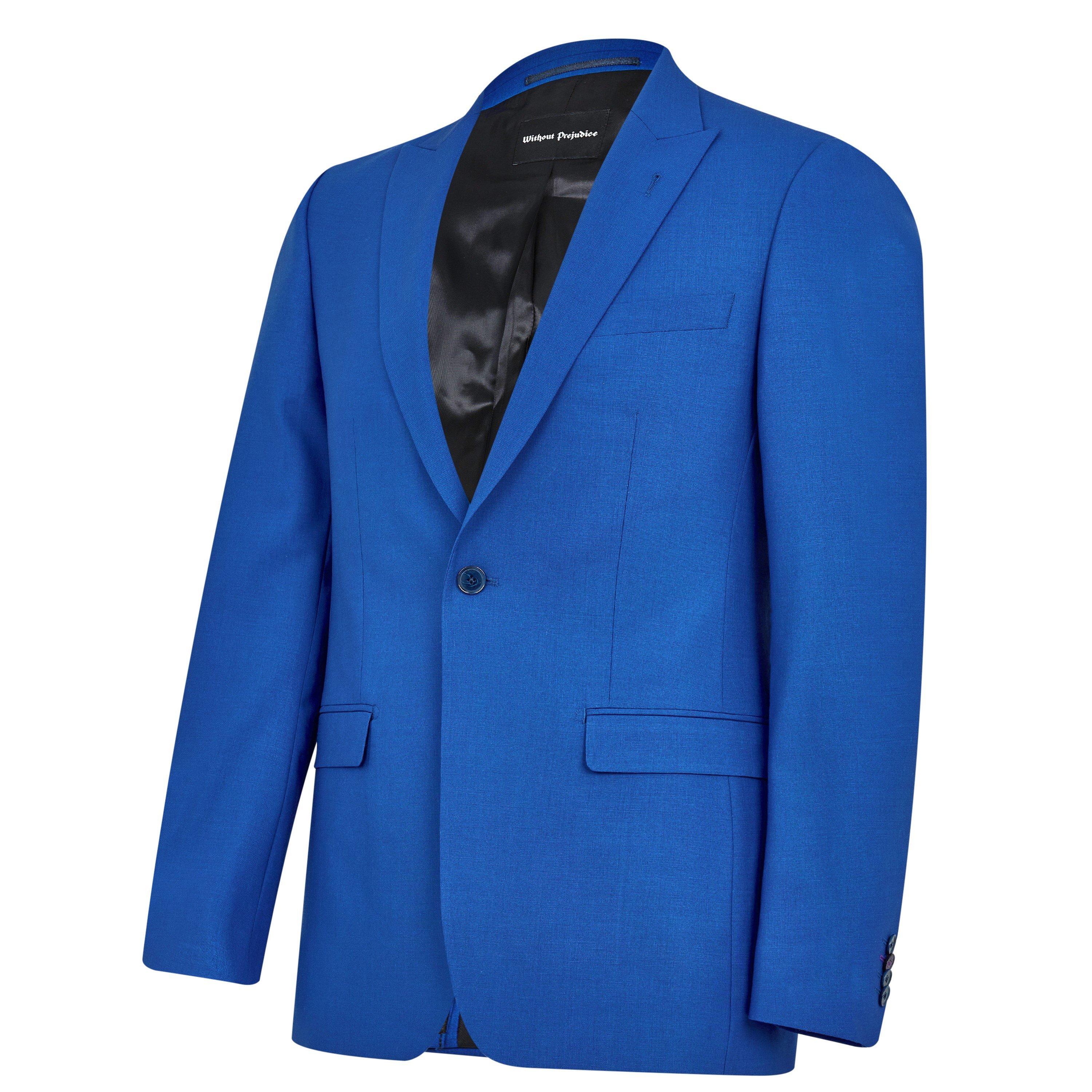 Bright Blue - Without Prejudice - Perrin Slim Fit Suit Jacket - Italian Fabric - 9