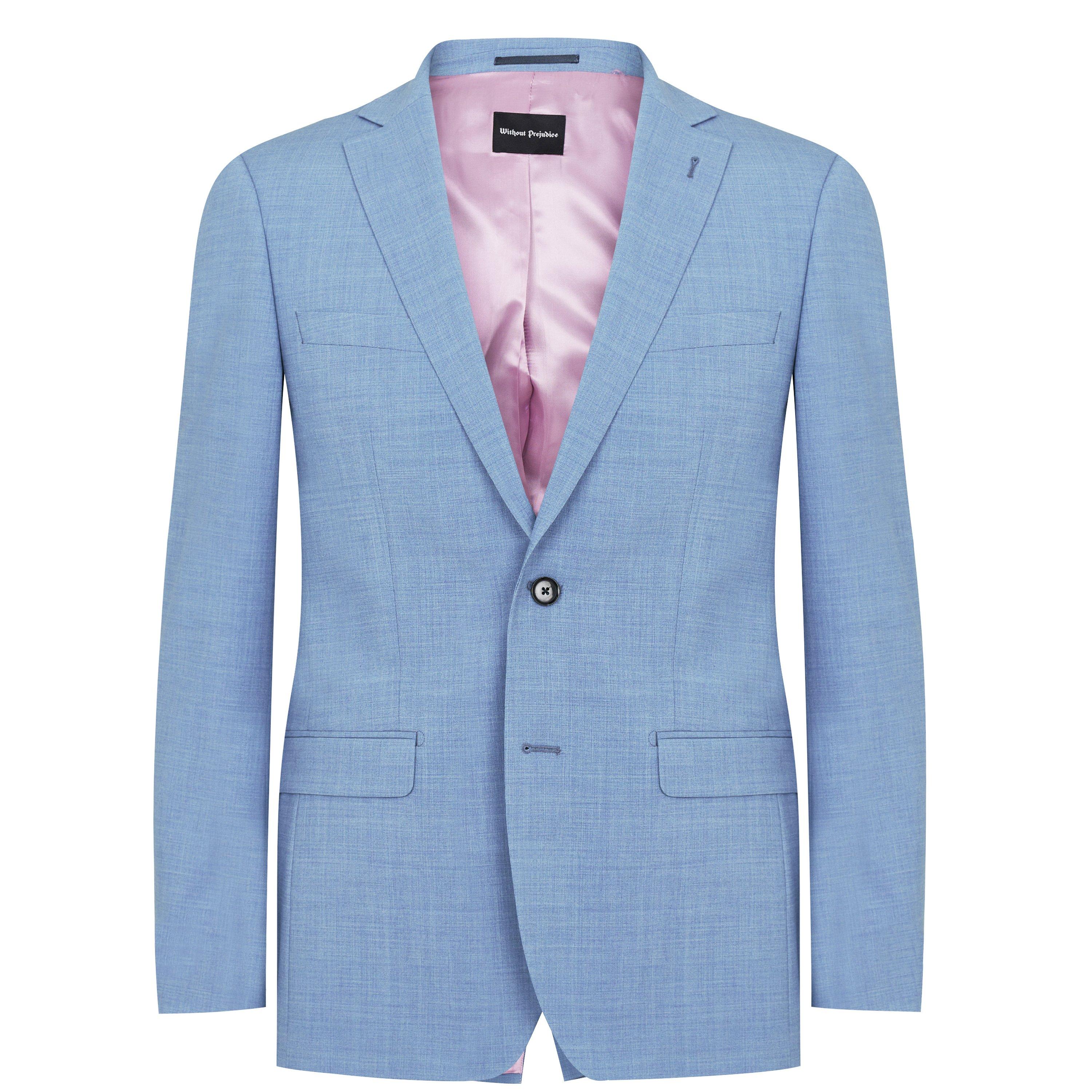 Without Prejudice Men's Kilburn Slim Fit Suit Jacket - Italian Fabric - Light Blue - 44L (54L)