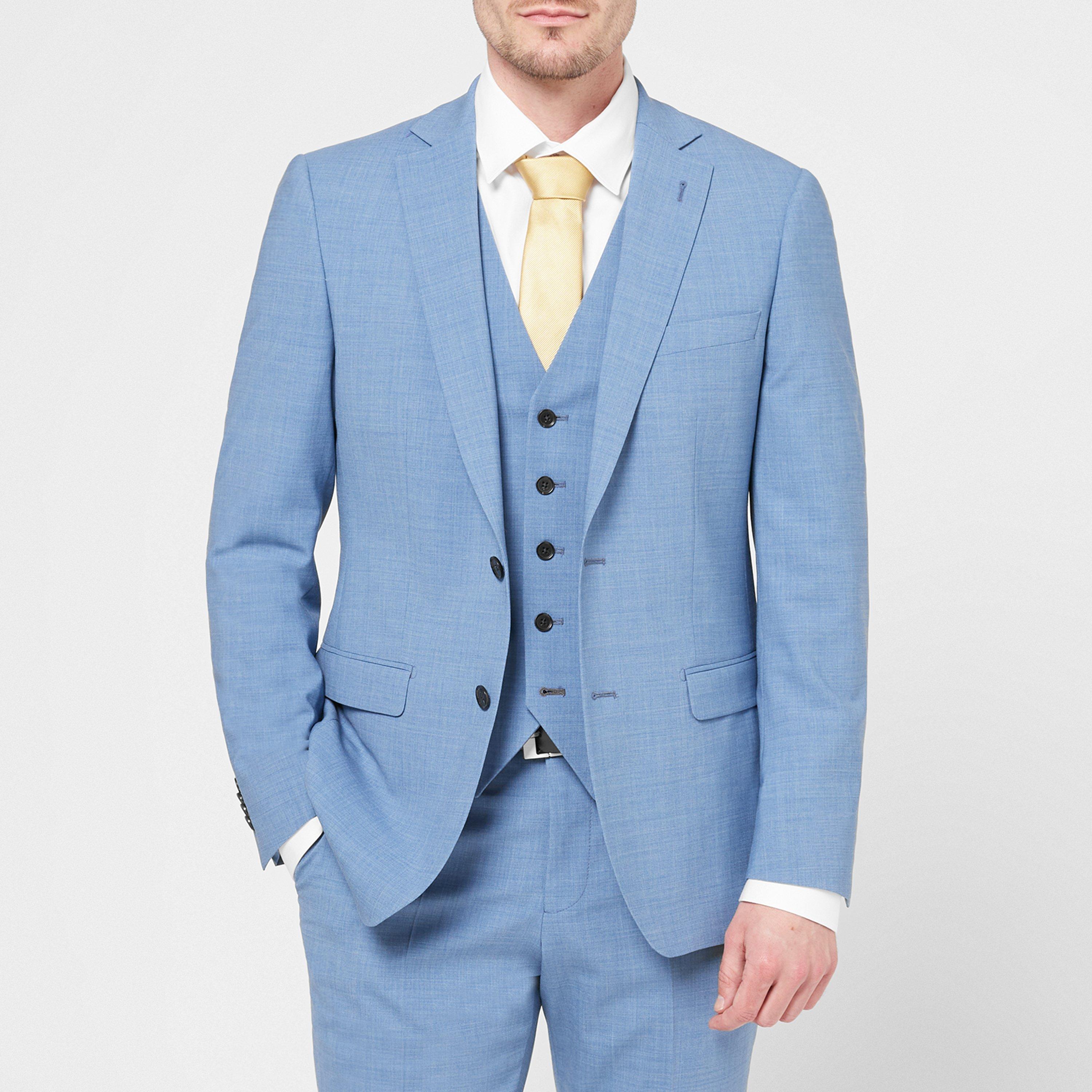 Light Blue - Without Prejudice - Kilburn Slim Fit Suit Jacket - Italian Fabric - 3