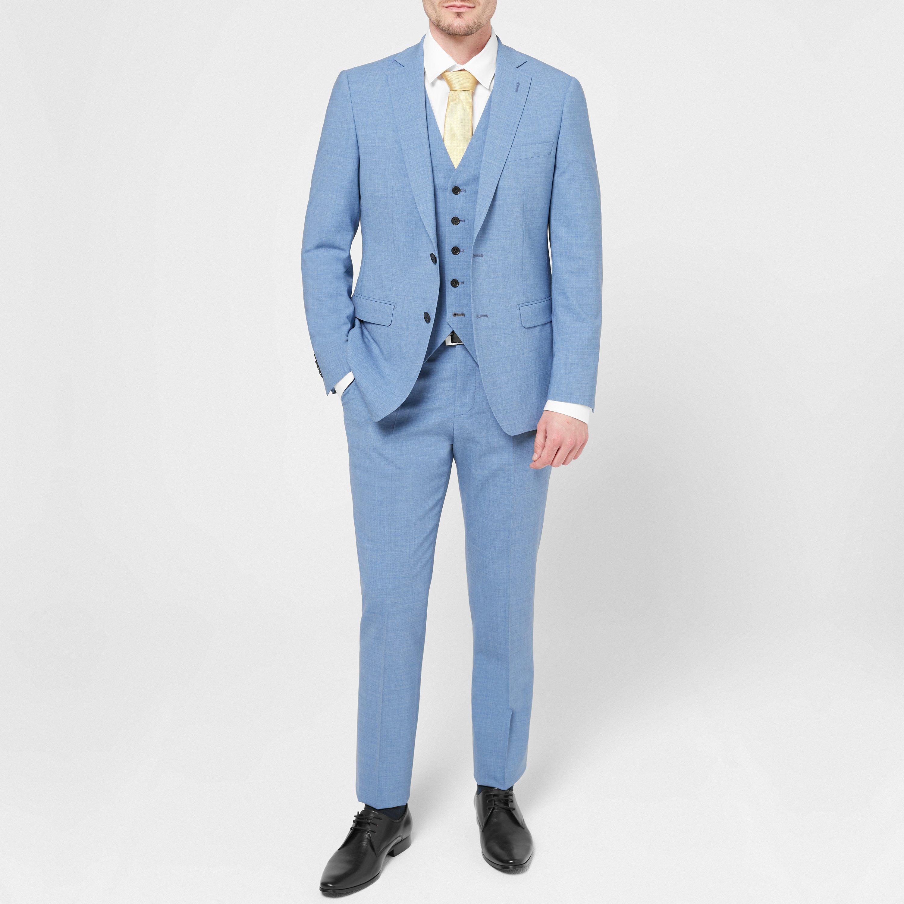 Light Blue - Without Prejudice - Kilburn Slim Fit Suit Jacket - Italian Fabric - 7