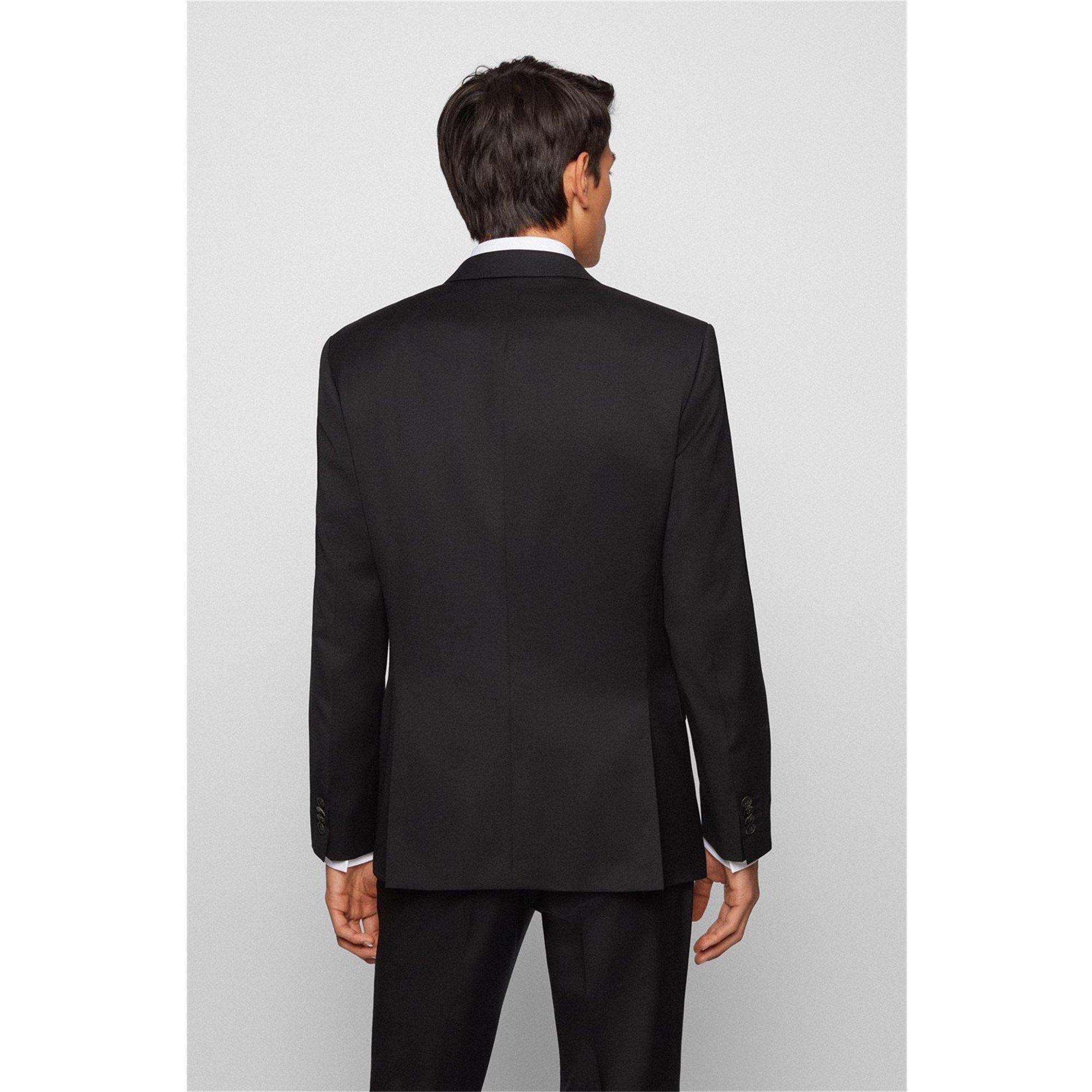 Black 001 - Boss - Men's Huge6 Blazer Suit Jacket - 3