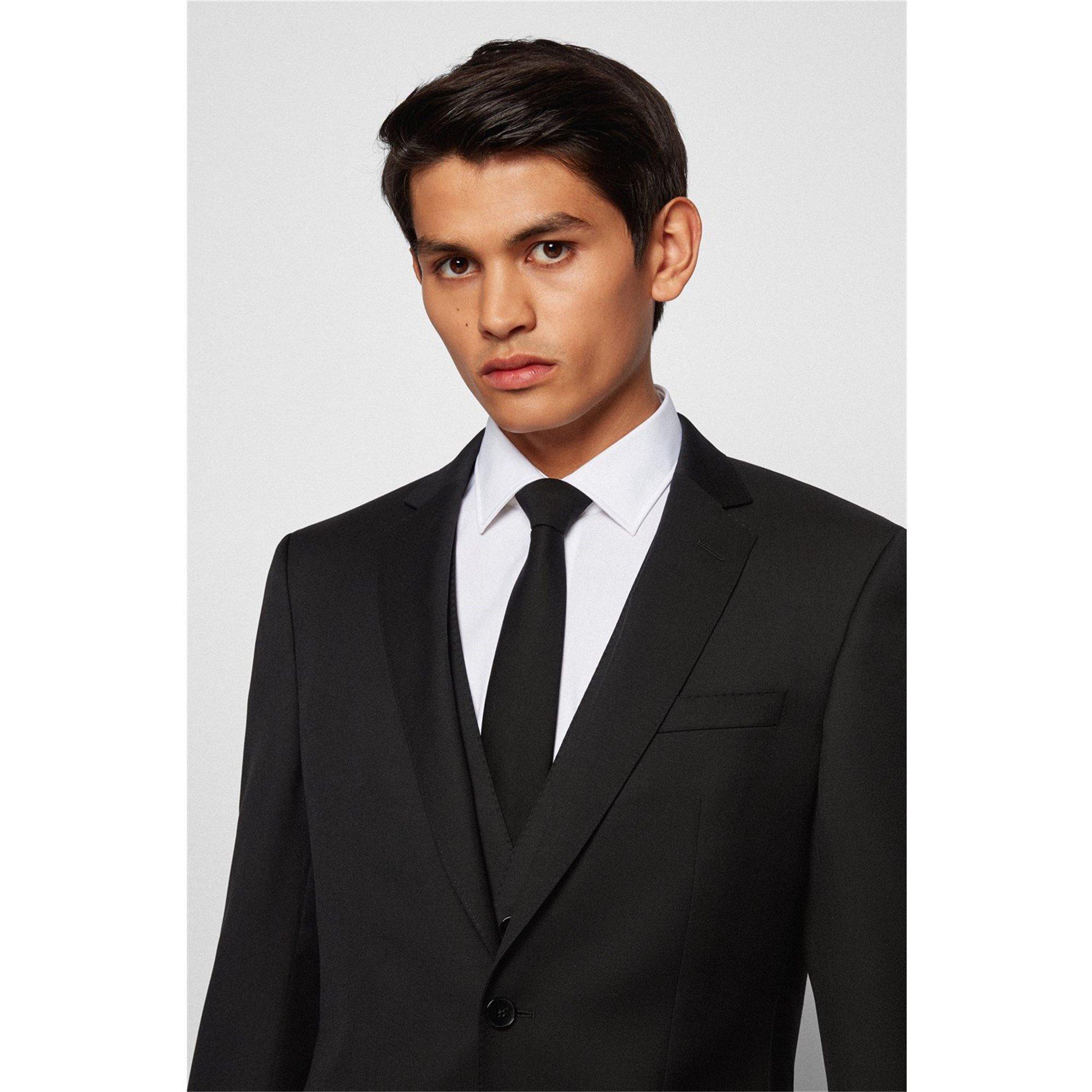 Black 001 - Boss - Men's Huge6 Blazer Suit Jacket - 4