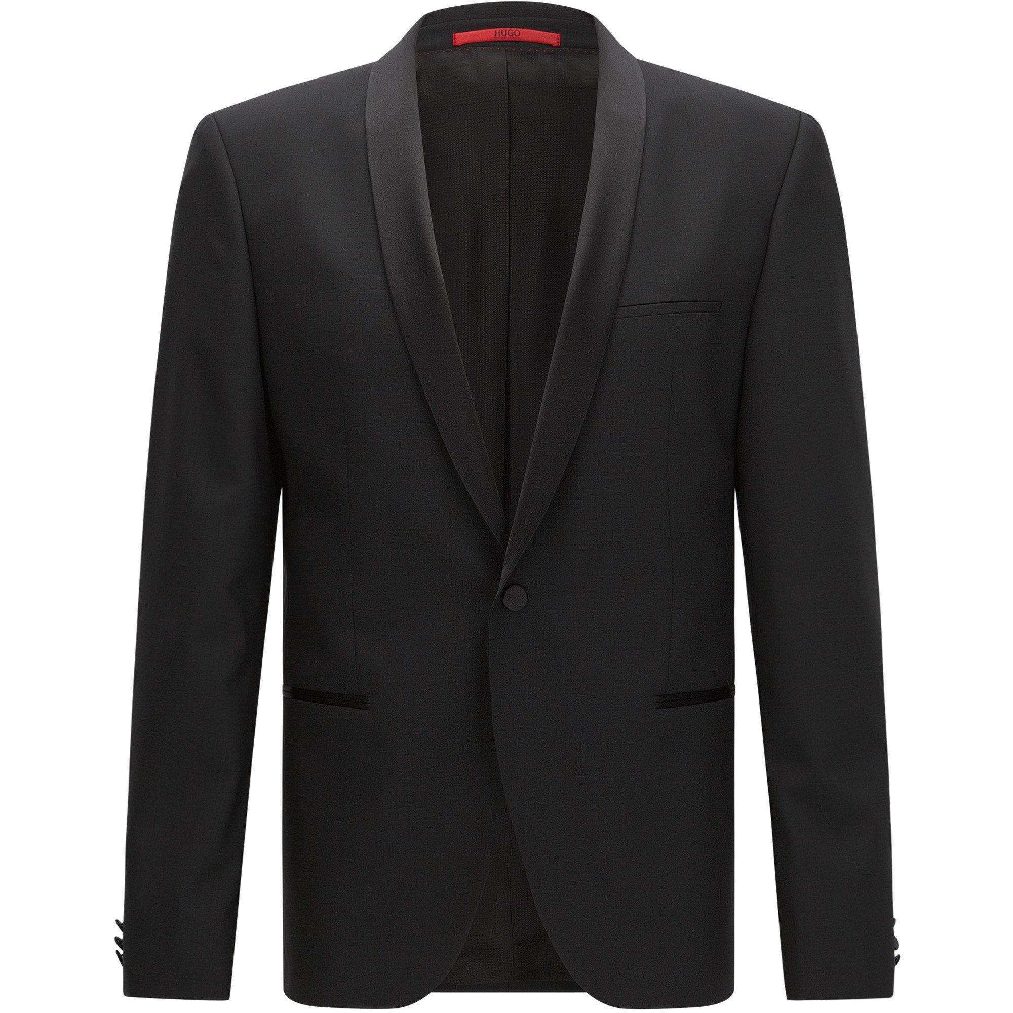 Black 001 - Hugo - Men's Alstons Suit Jacket - 3