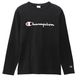 BLACK - Champion - Basic Mens Long Sleeve T Shirt - 1