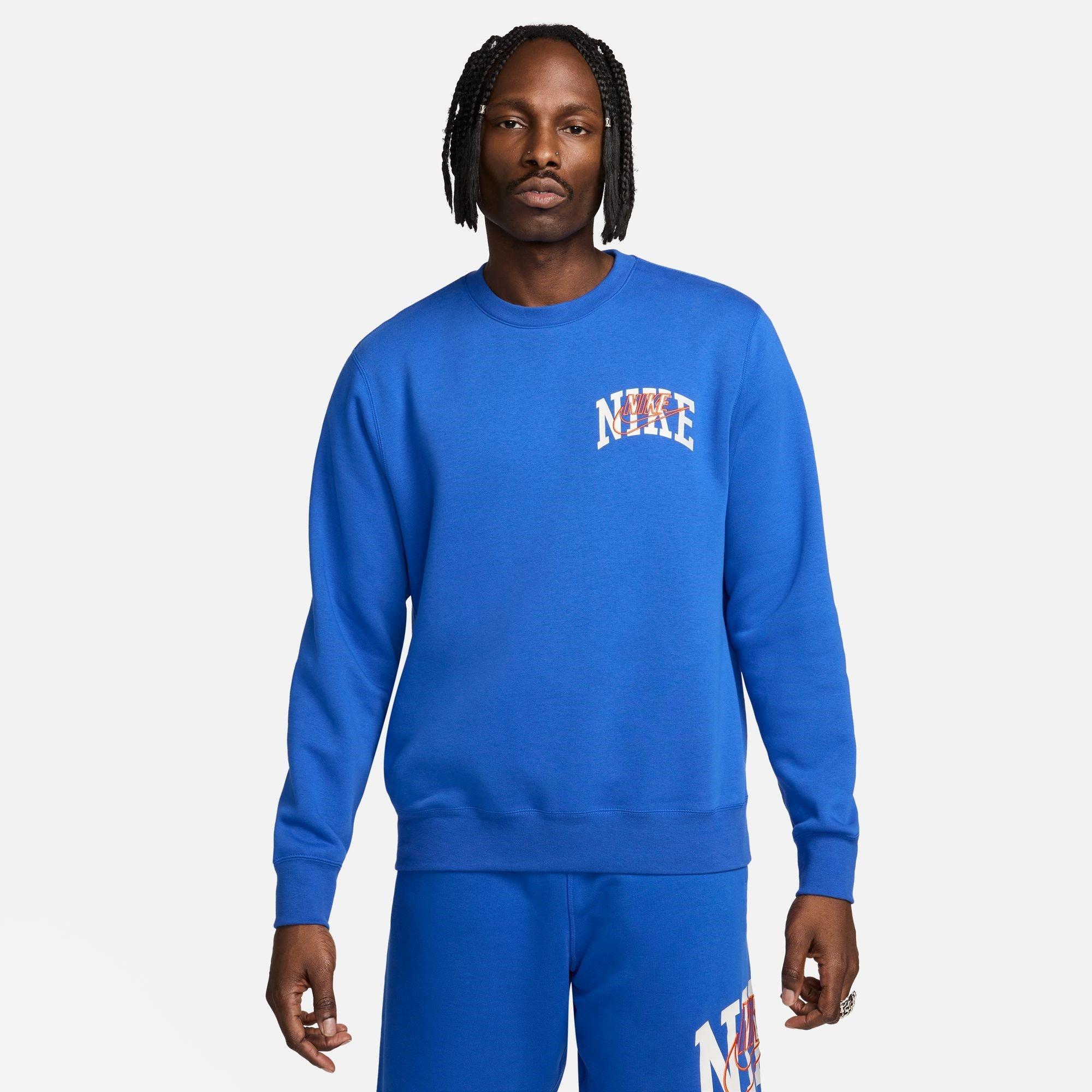 Nike Club Fleece Mens Long Sleeve Crew Pulls d equipage Sports Direct