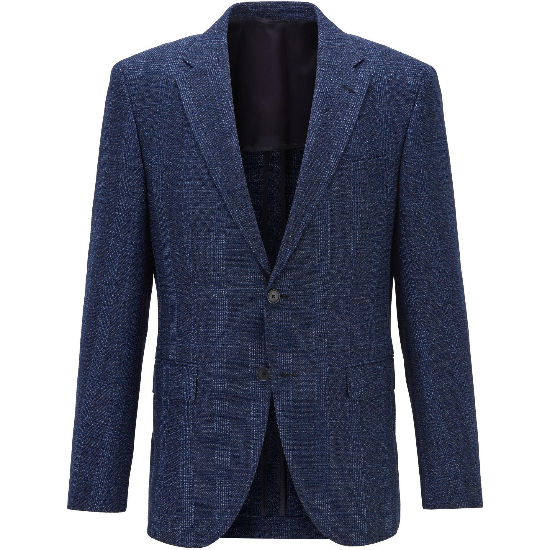 Dark Blue 402 - Boss - Men's Jestor4 Black Button Suit Jacket