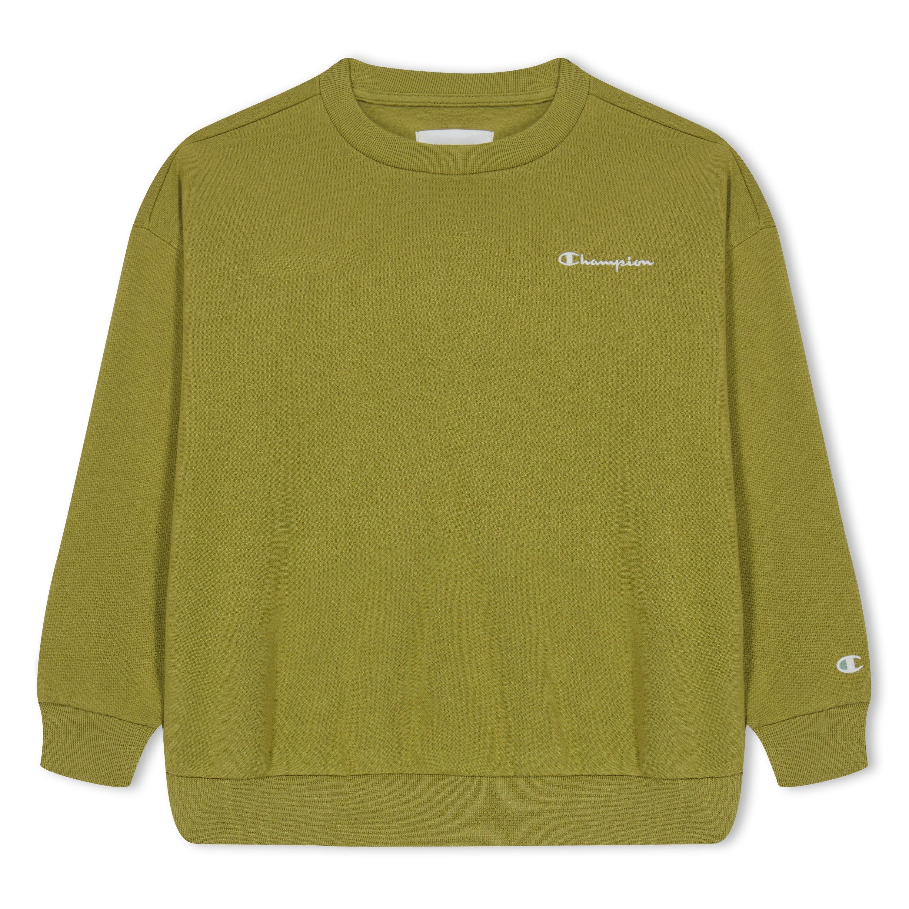 Grün - Champion - Kids' Logo Crew Sweatshirt - 1