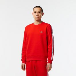 Lacoste Logo Stripe Sweatshirt