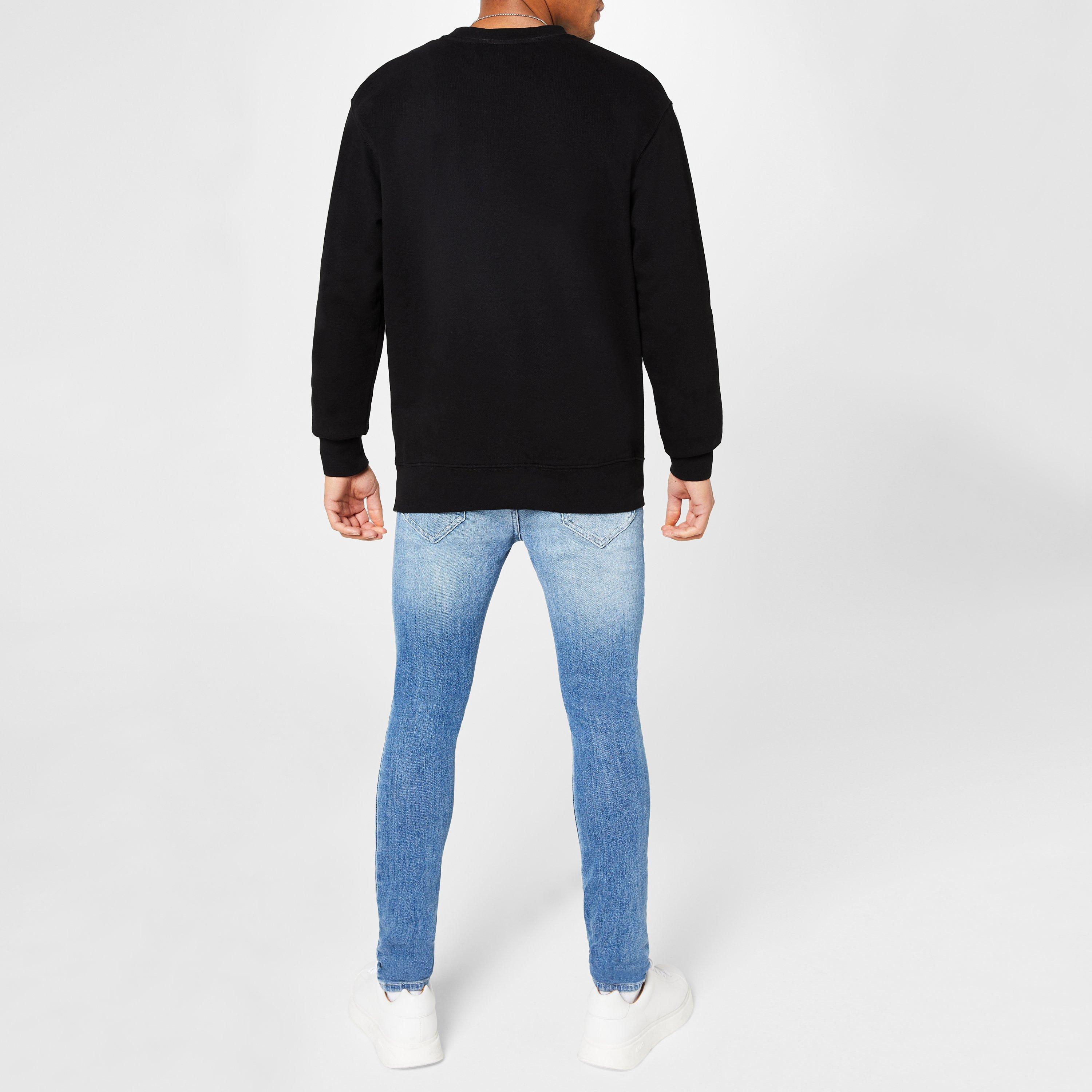 Black 098 - Replay - Small Logo Crewneck Sweater - 4