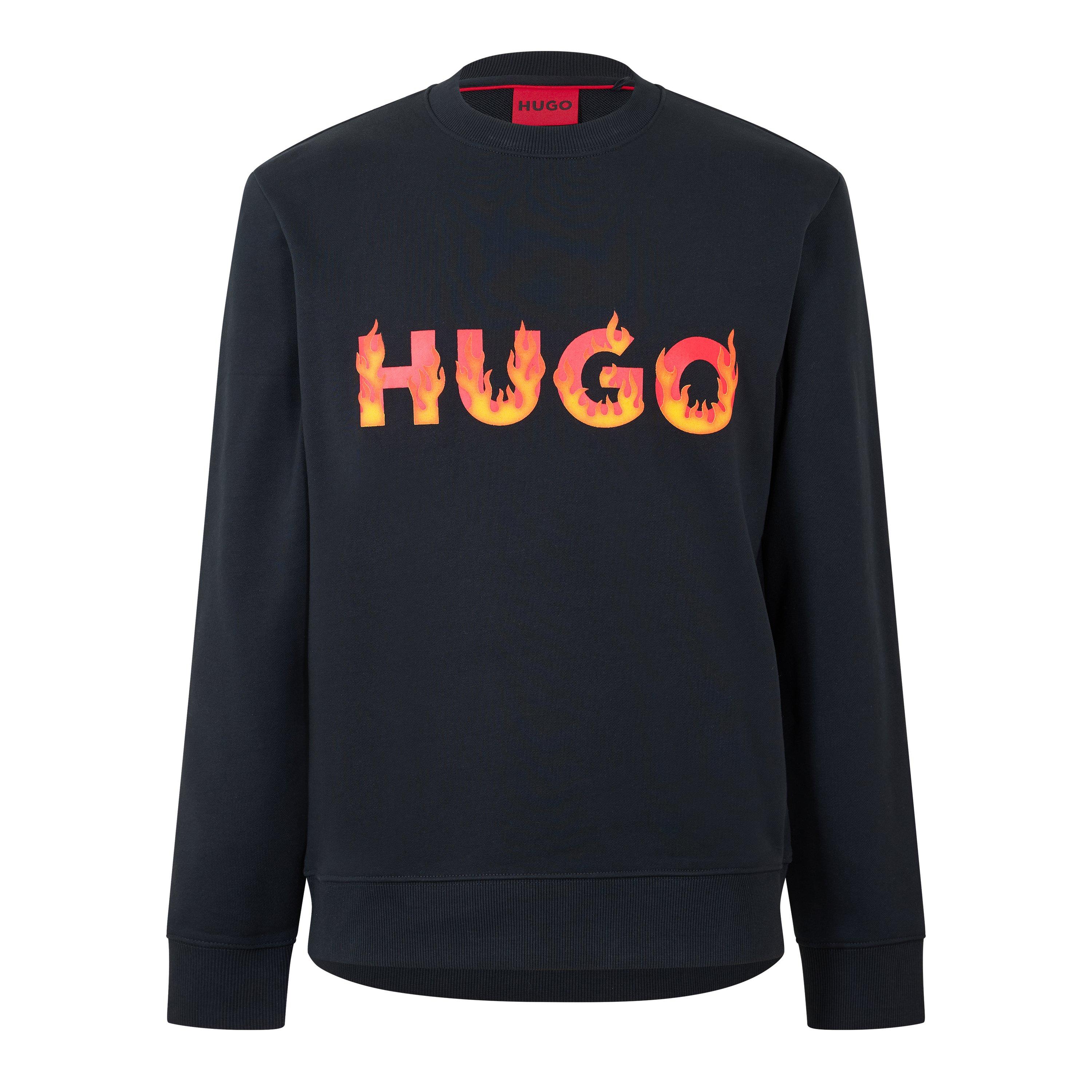 Black - Hugo - Cotton-Terry Sweatshirt - 1