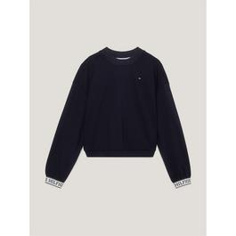 Tommy Hilfiger Monotype Tape Crew Neck Jumper Junior