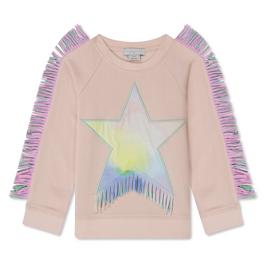 Stella McCartney Fringed Star Sweatshirt Juniors