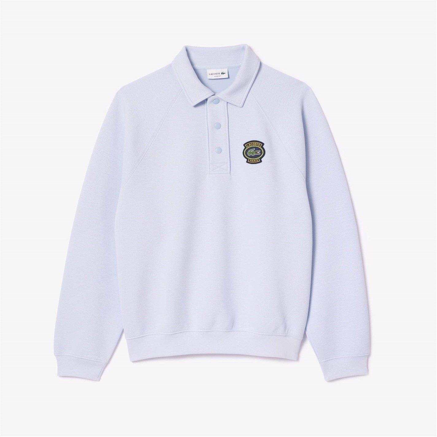 Blue J2G - Lacoste - Heritage Polo Neck Sweatshirt - 4