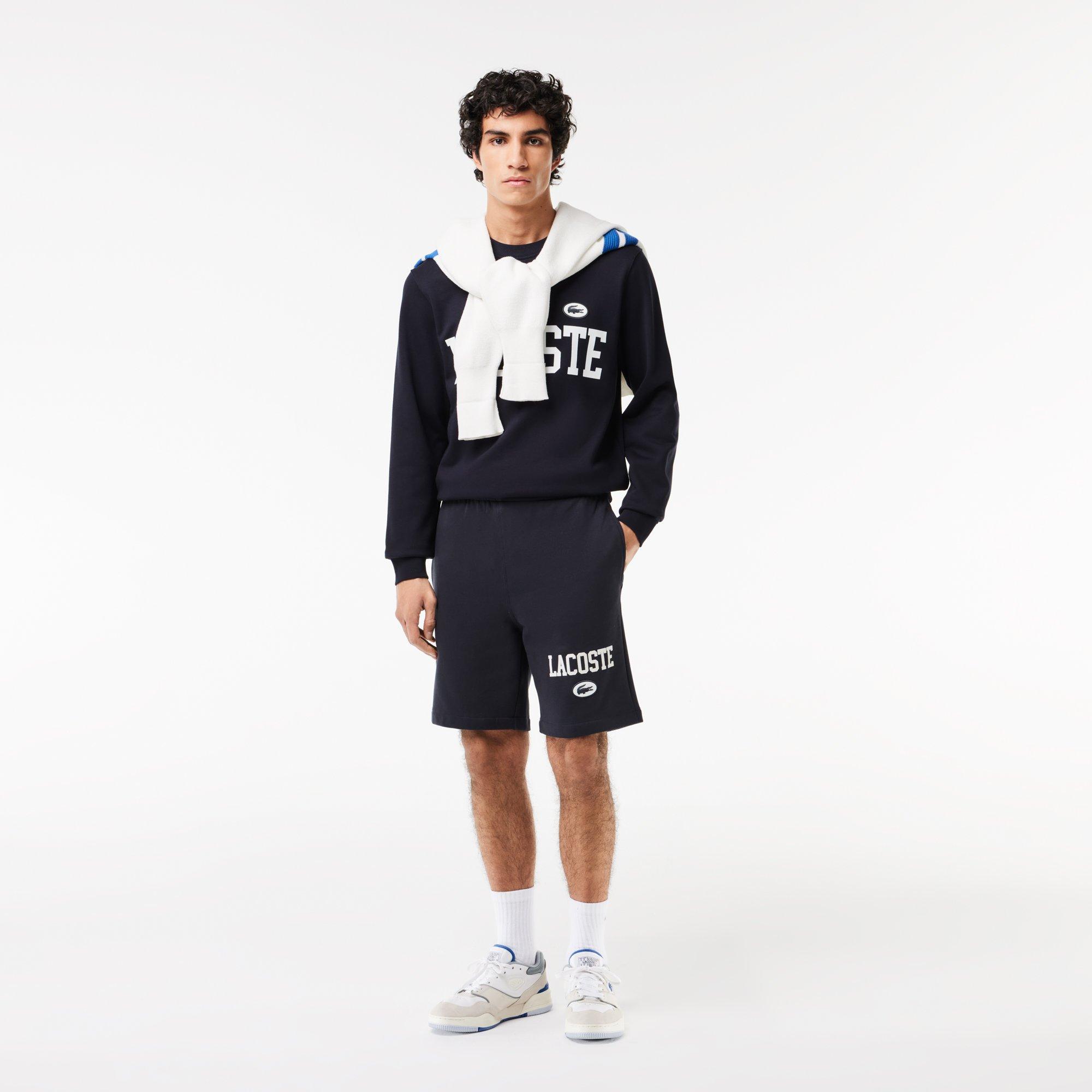 Lacoste Flocked Fleece Sweatshirt - Abysm - XS