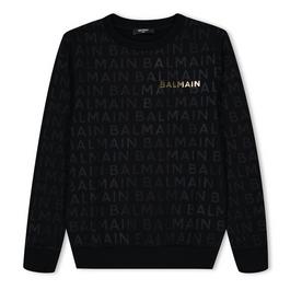 Balmain Tonal Logo Print Sweatshirt Junior