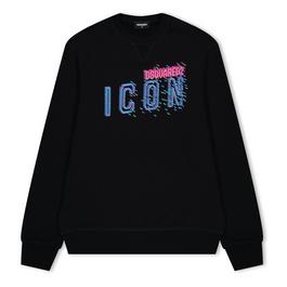 DSquared2 Pixel Logo Crew Sweater Juniors