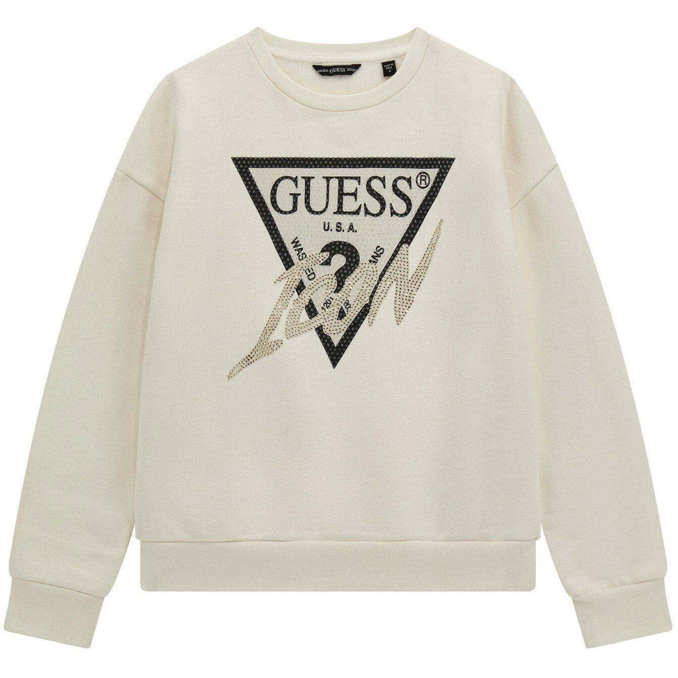 Cream G012 - Guess - Kids' Active Crew Sweatshirt - 1