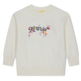 Off White Junior Girls Paper Clip Sweatshirt