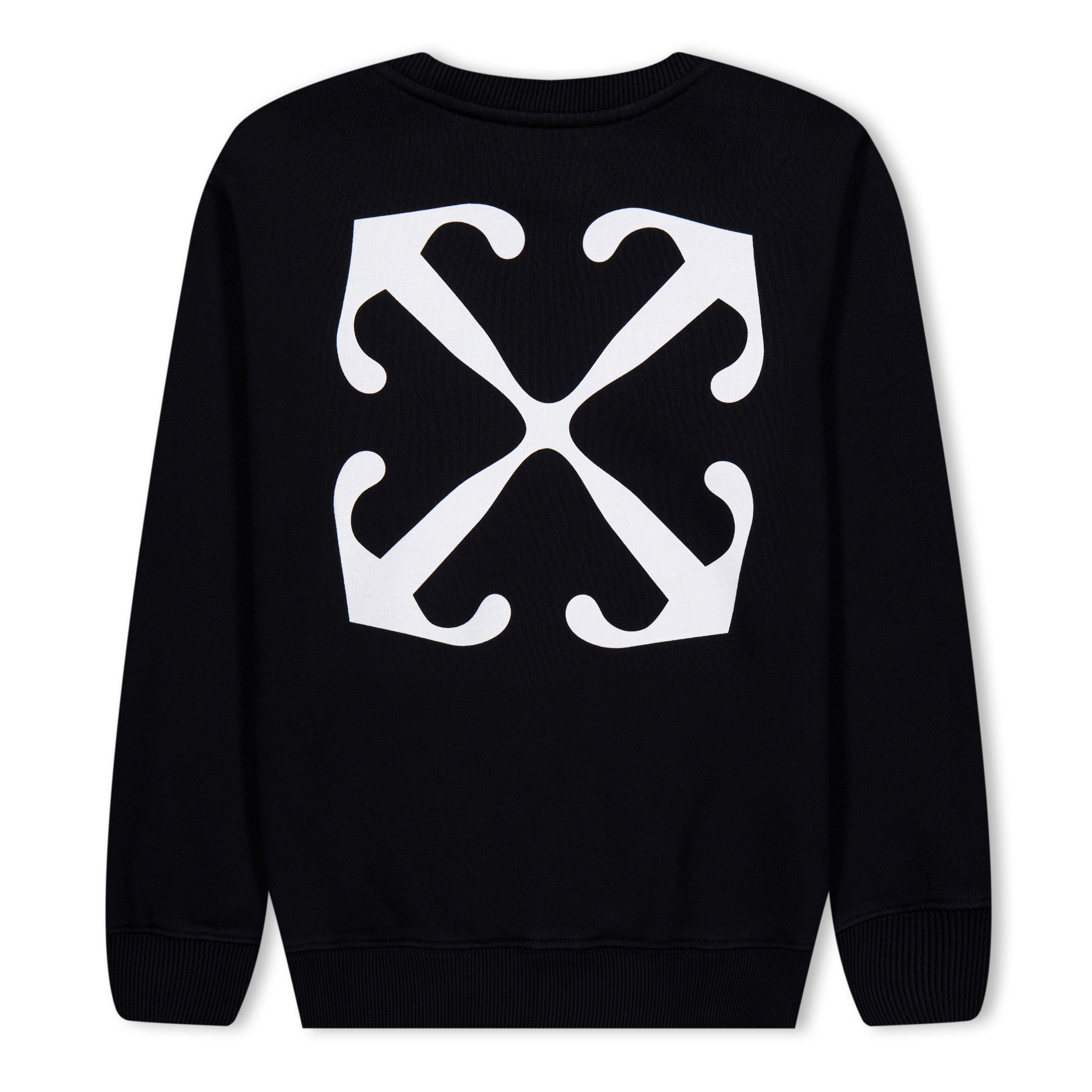 Black 1001 - Off White - Kids Stamp Sweatshirt with Bold Iconic Arrow Logo - 2
