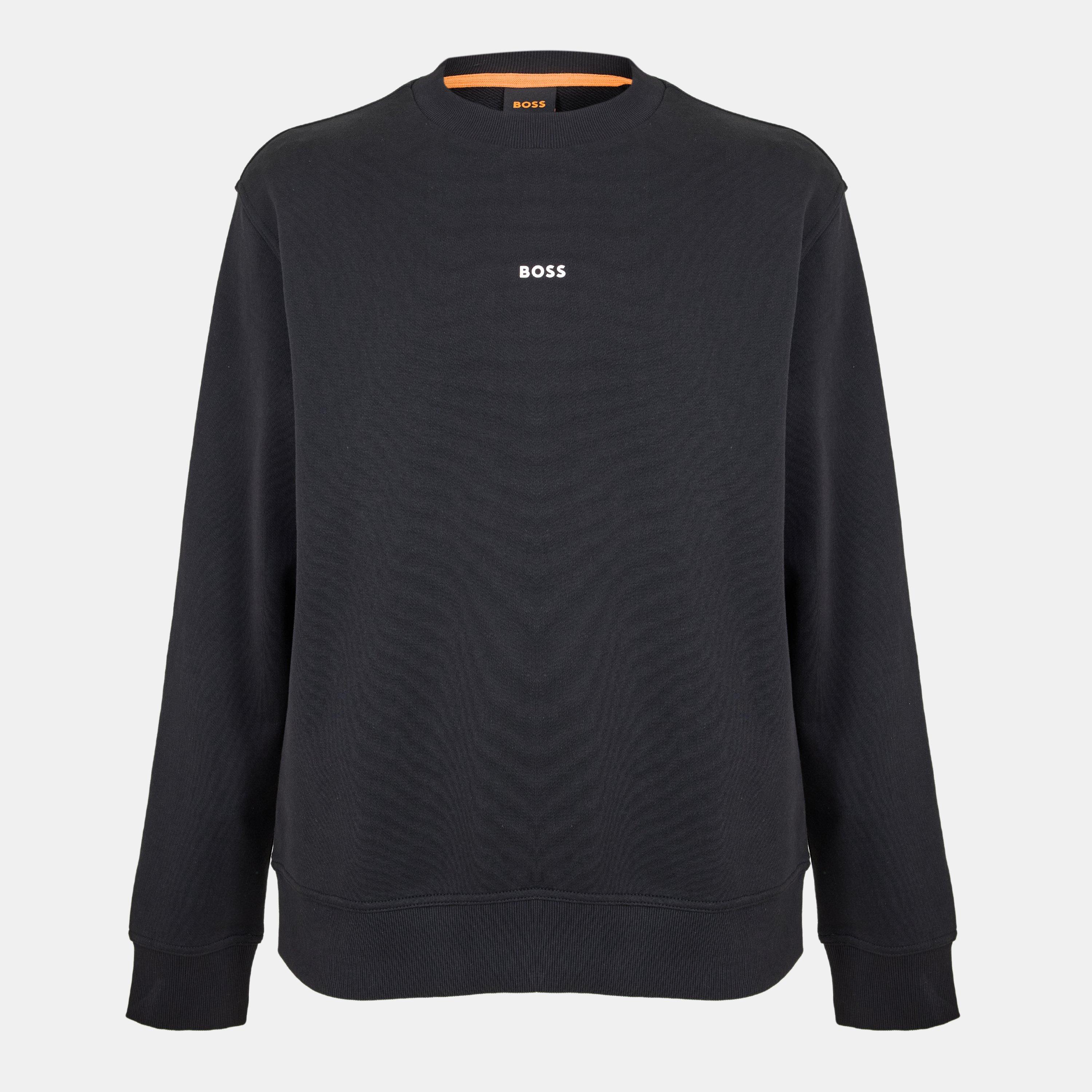Boss Men's Wesmallcrew Orange Crew Sweatshirt - Black - XL