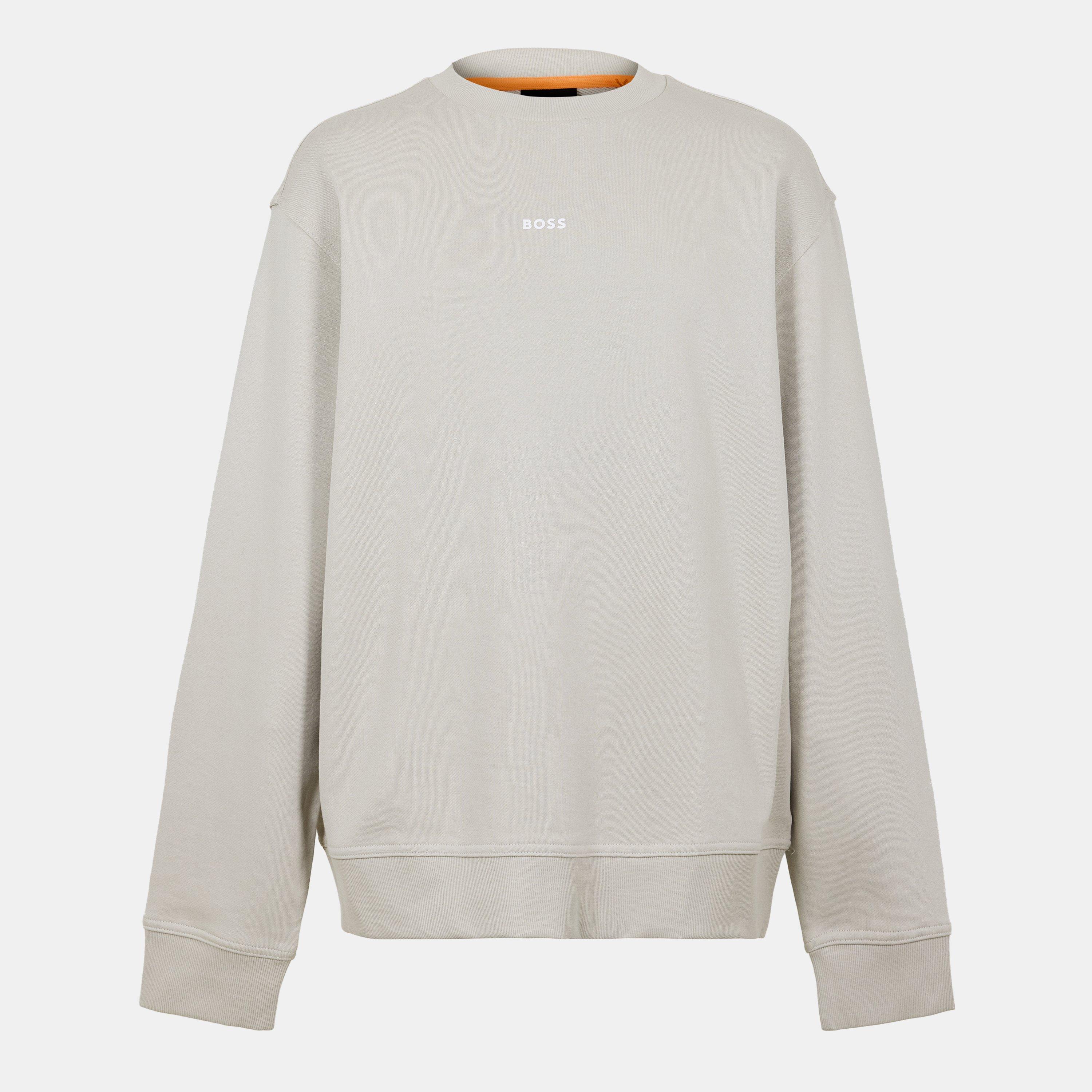 Light Beige - Boss - Men's WeSmallcrew Orange Crew Sweatshirt - 1