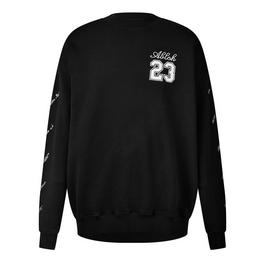 Off White 23 Logo Skate Crew Sweater