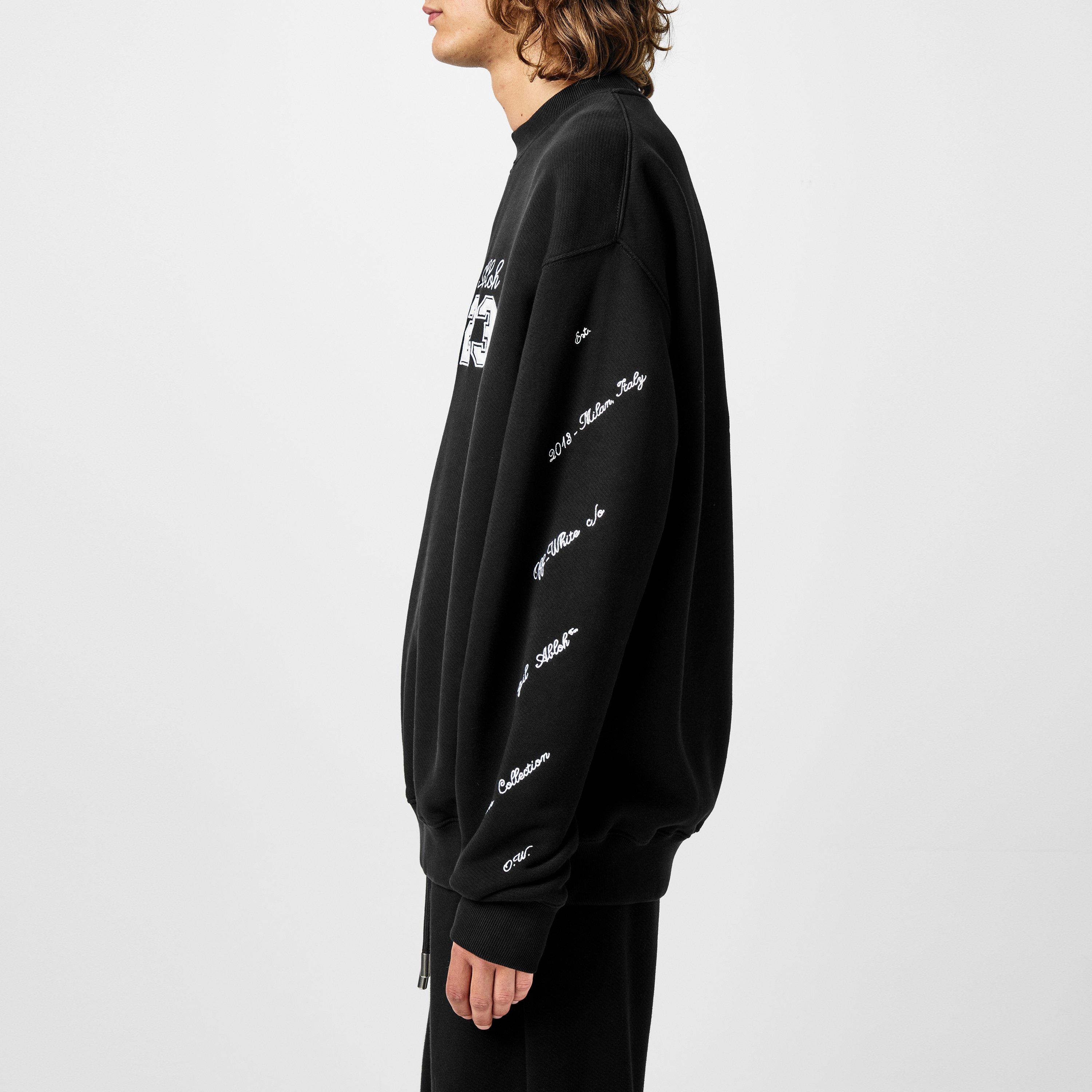 Black White - Off White - Men's 23 Logo Skate Crew Sweater - 5