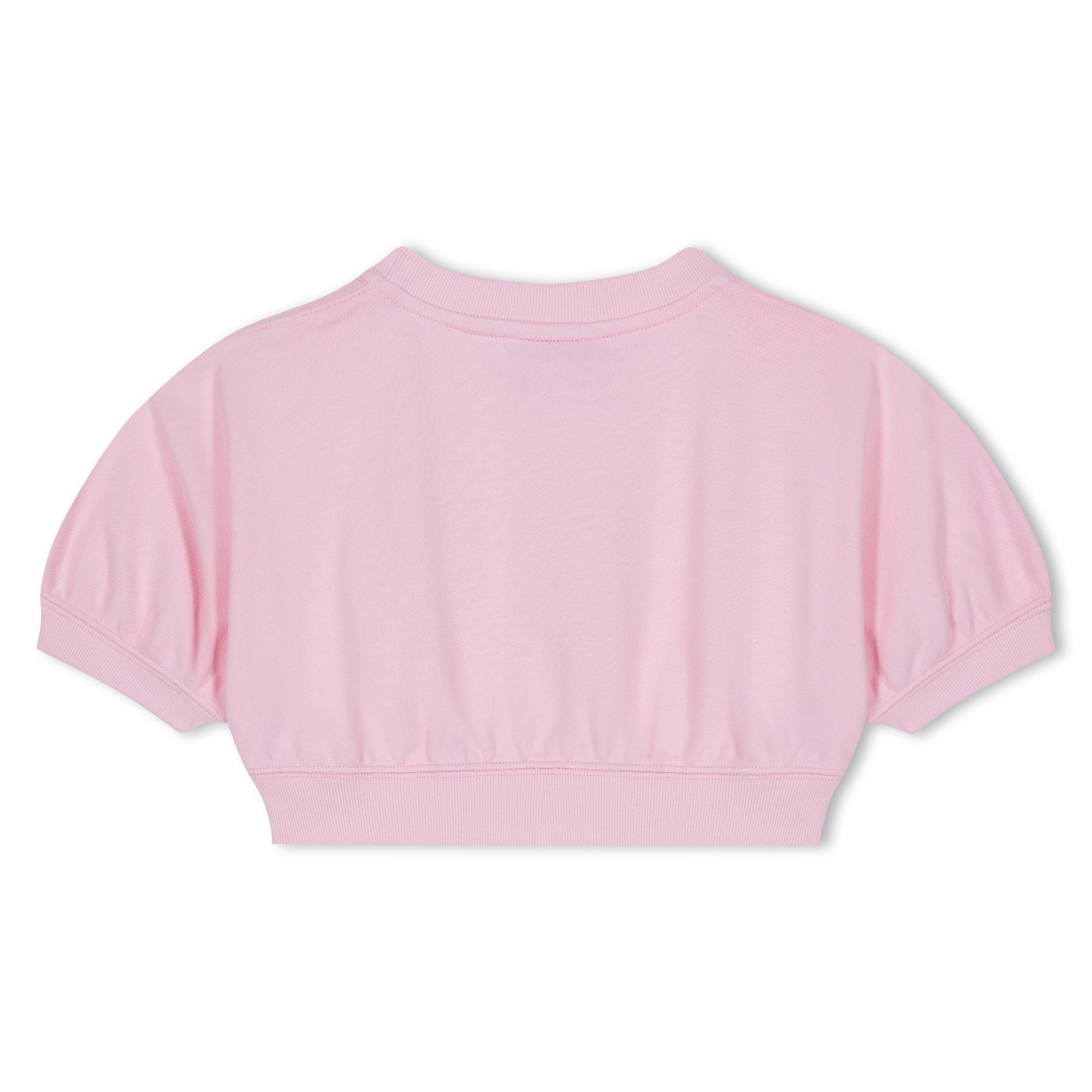 Pink F0QE5 - Fendi - Cropped Logo Sweatshirt Juniors - 2