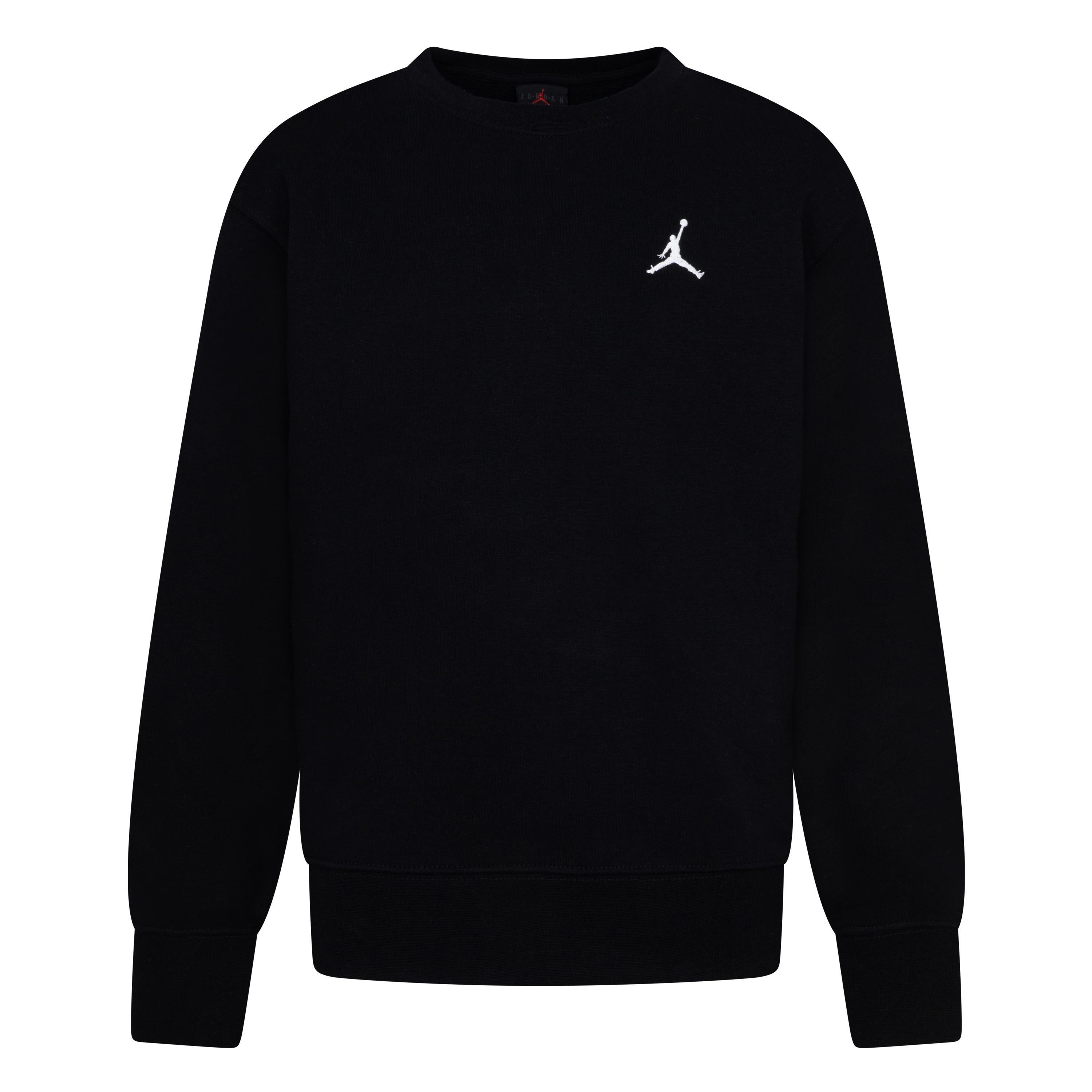 Black - Air Jordan - Air Fleece Crew Sweatshirt Juniors - 1