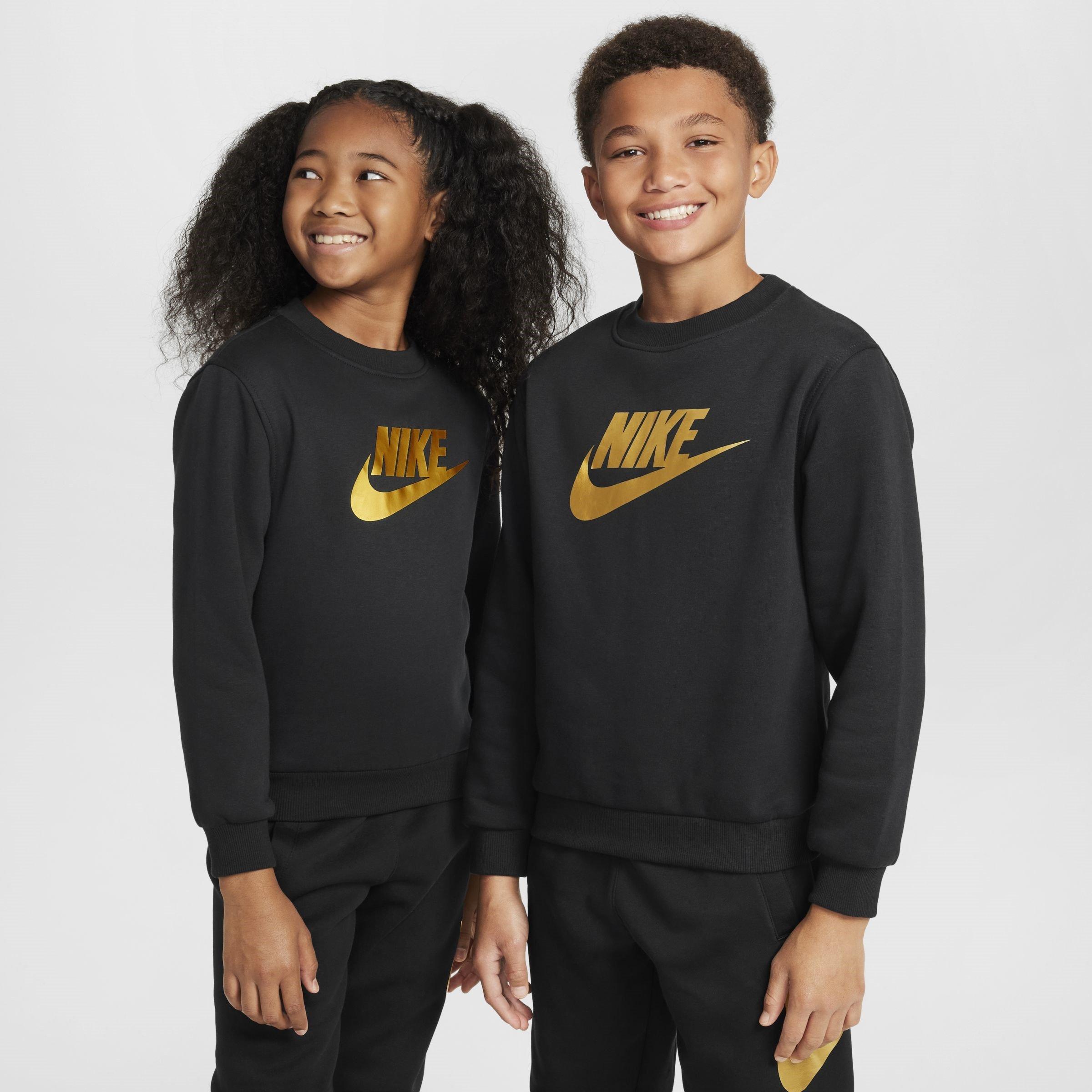 Nike Boys Club Flc Crew Jn54 - Black - 11-12 (L)