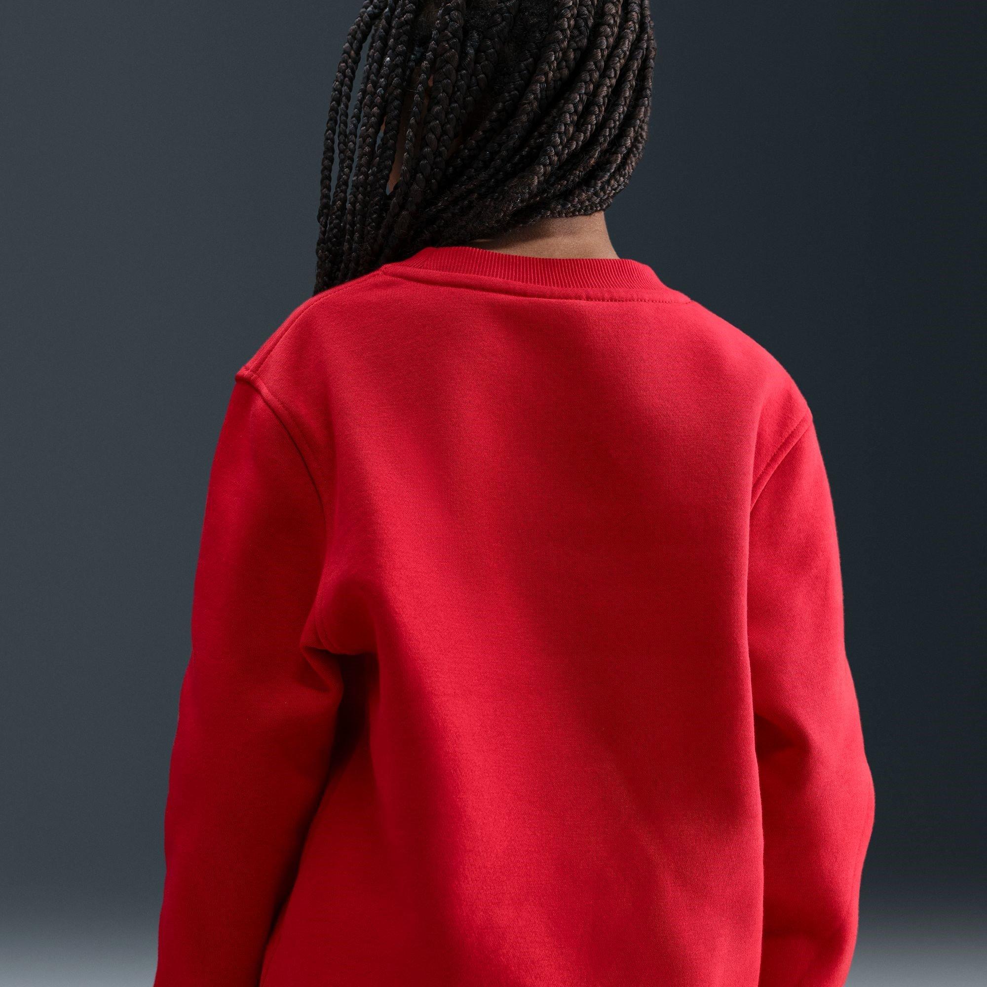 Rood/Goud - Nike - Kids' Club Fleece Crew Sweatshirt - 13