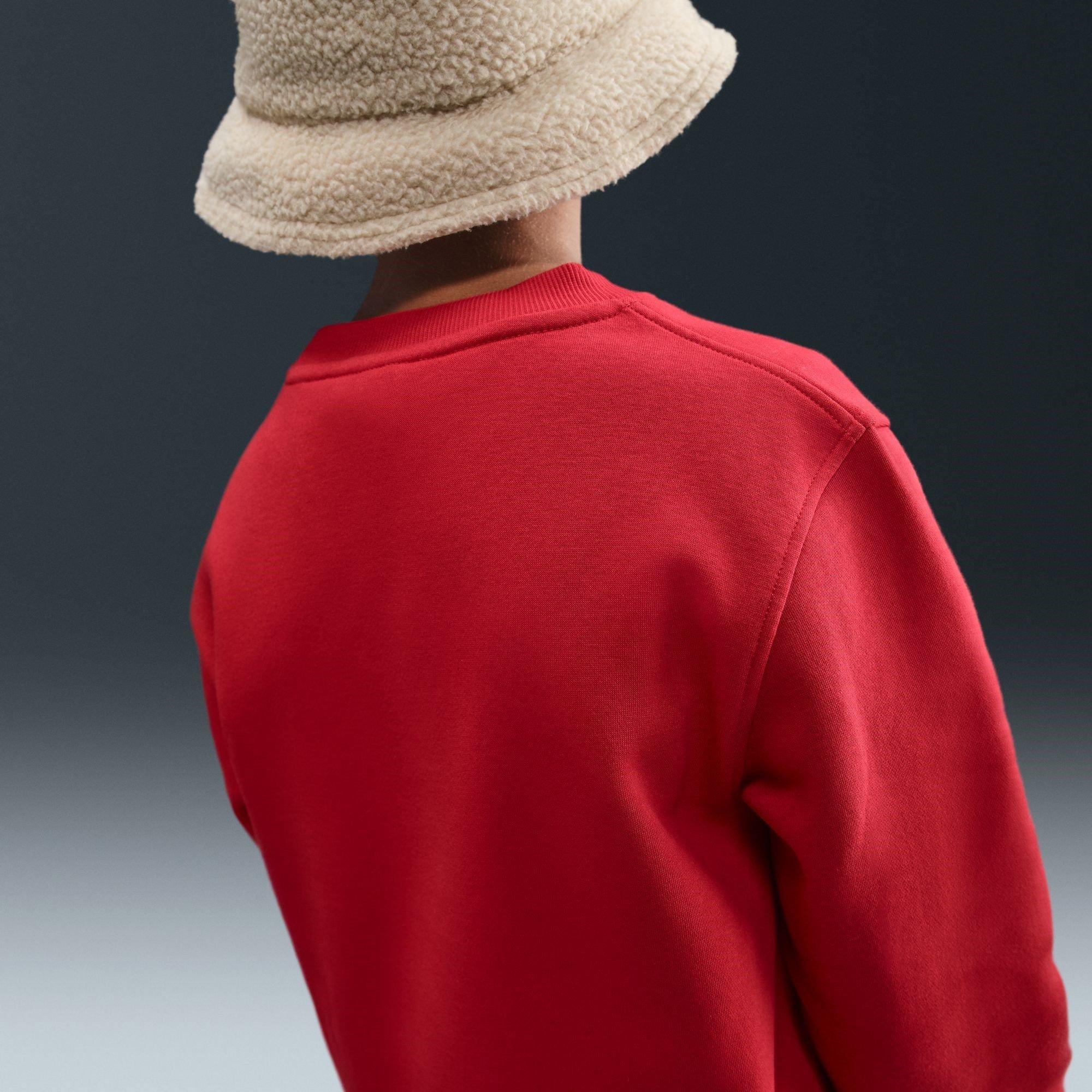 Rood/Goud - Nike - Kids' Club Fleece Crew Sweatshirt - 14