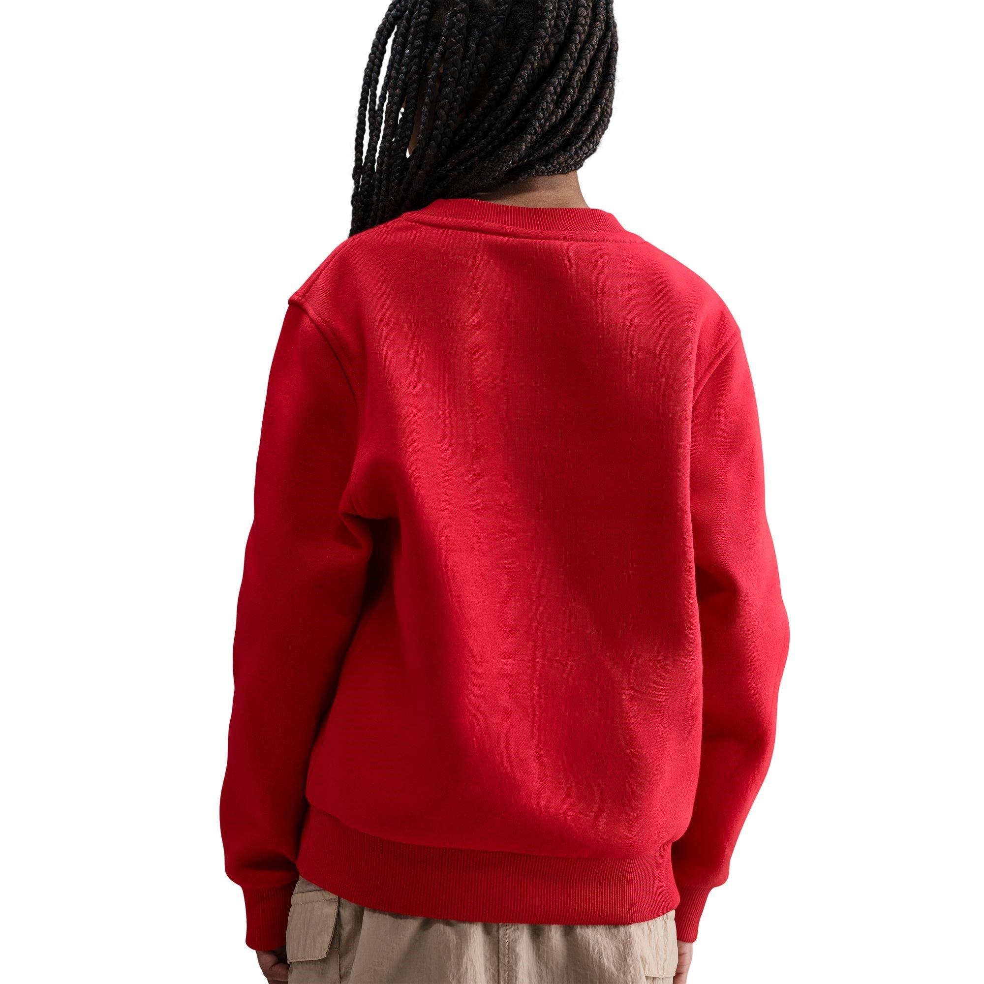 Rood/Goud - Nike - Kids' Club Fleece Crew Sweatshirt - 4