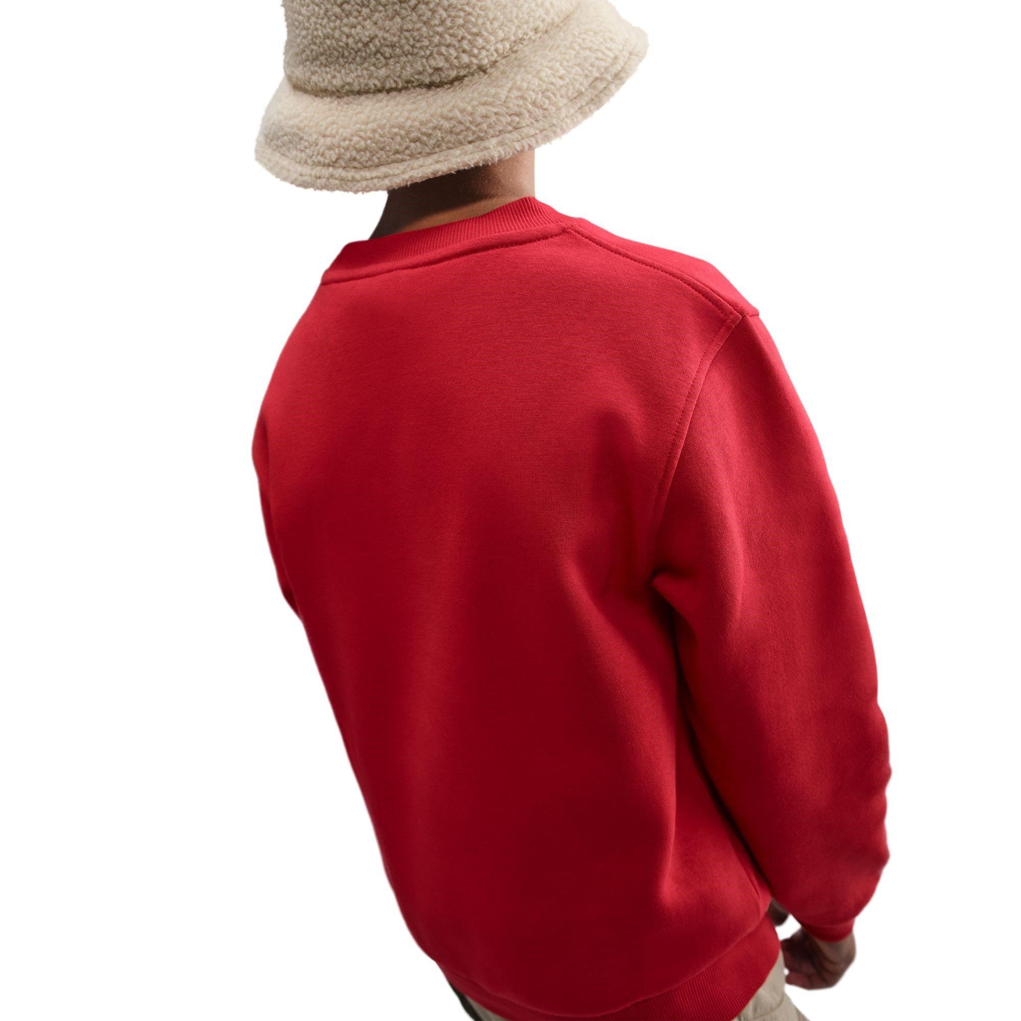 Rood/Goud - Nike - Kids' Club Fleece Crew Sweatshirt - 5