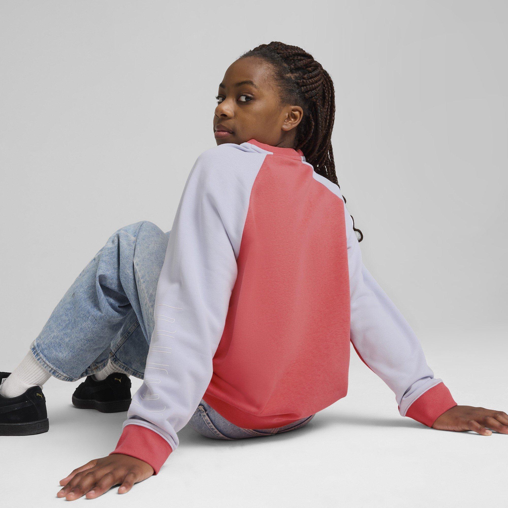Peach - Puma - Unisex Kids' Sport Crew Sweatshirt - 3