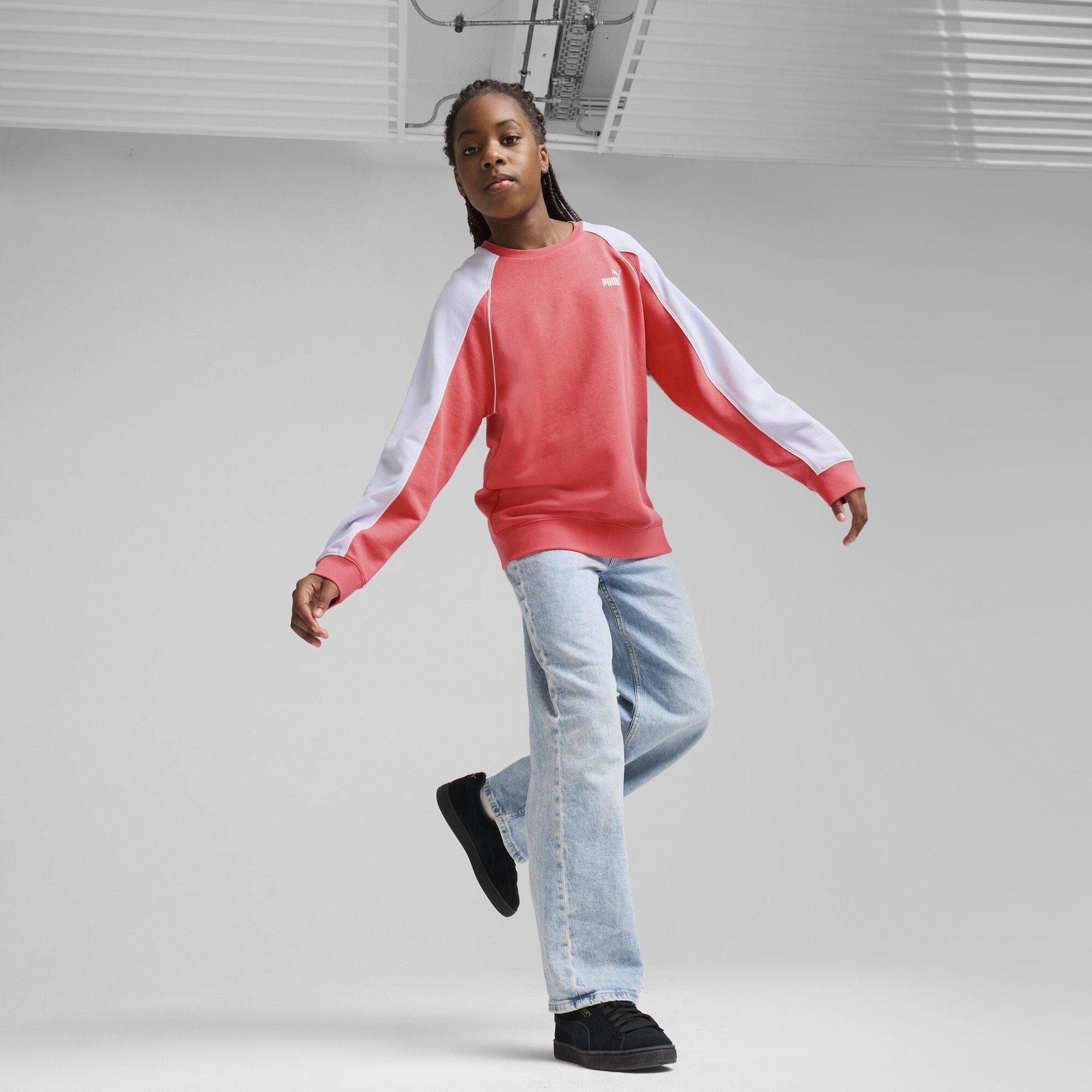 Peach - Puma - Unisex Kids' Sport Crew Sweatshirt - 4
