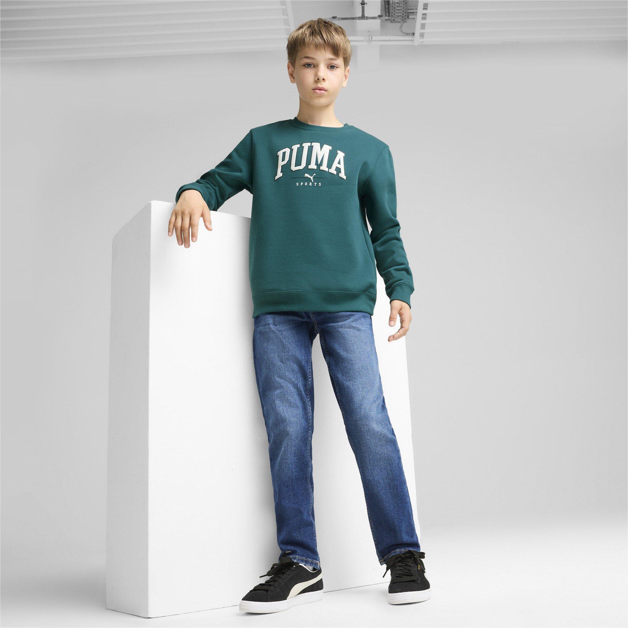 Green - Puma - Unisex Kids' Squad Crew Sweatshirt - 4