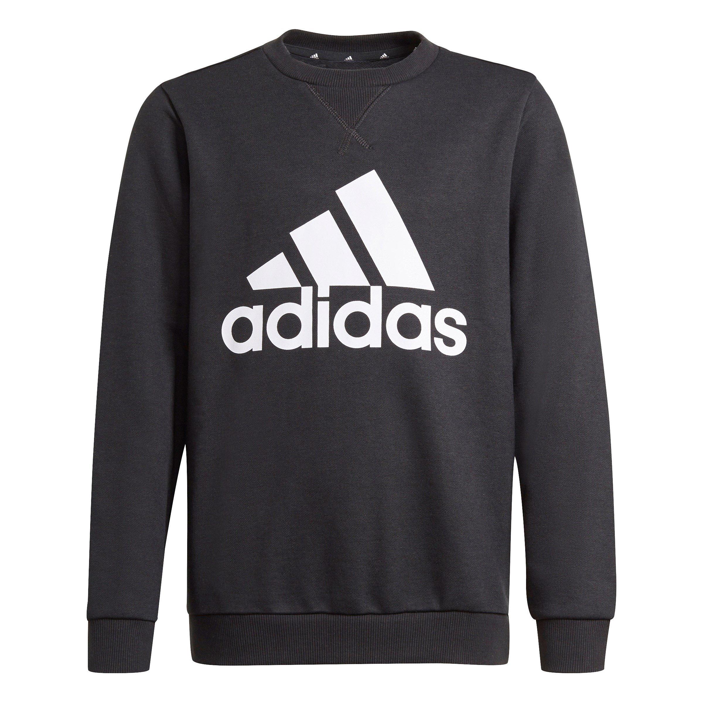 Zwart/Wit - adidas - Linear Crew Sweater Junior Boys - 1