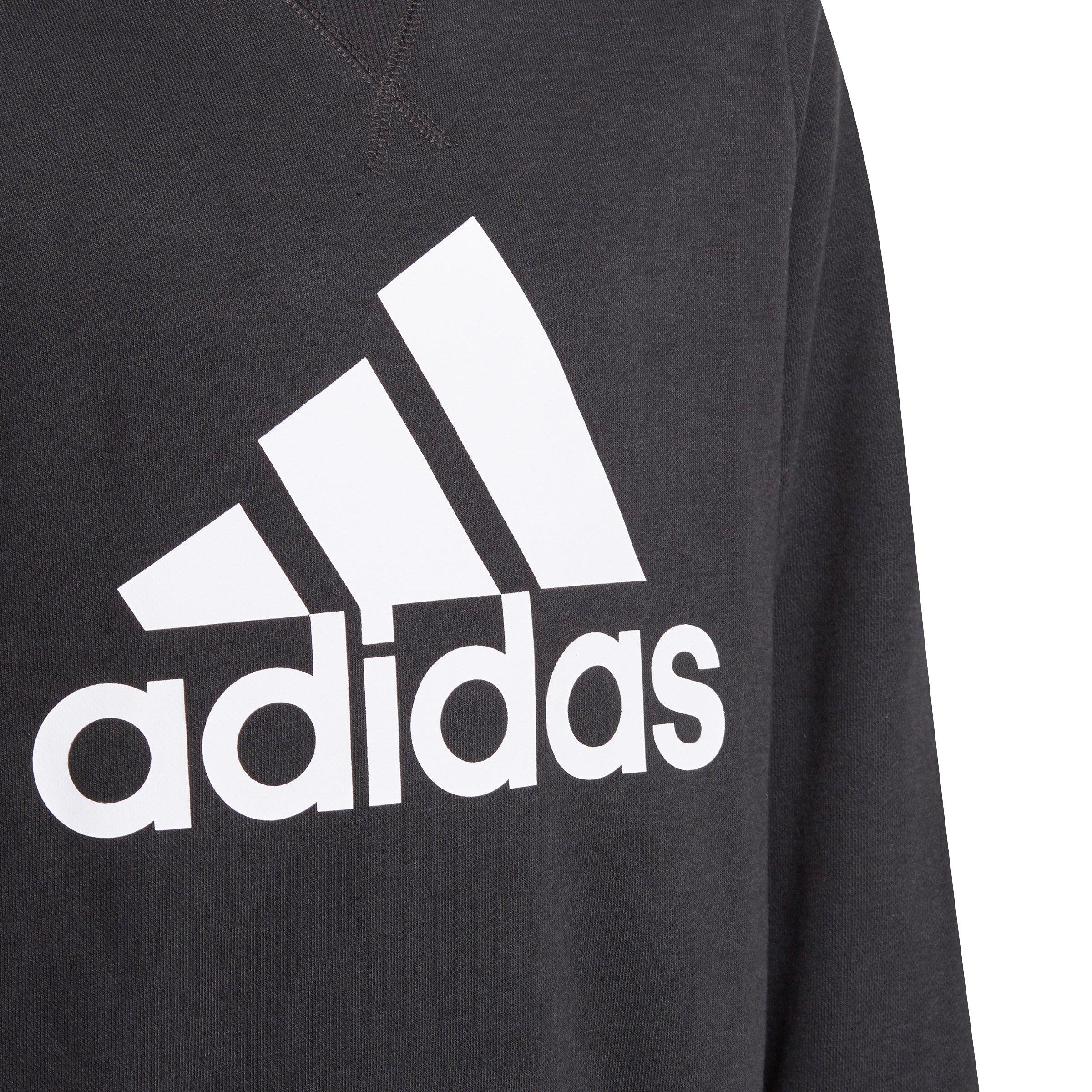 Zwart/Wit - adidas - Linear Crew Sweater Junior Boys - 4