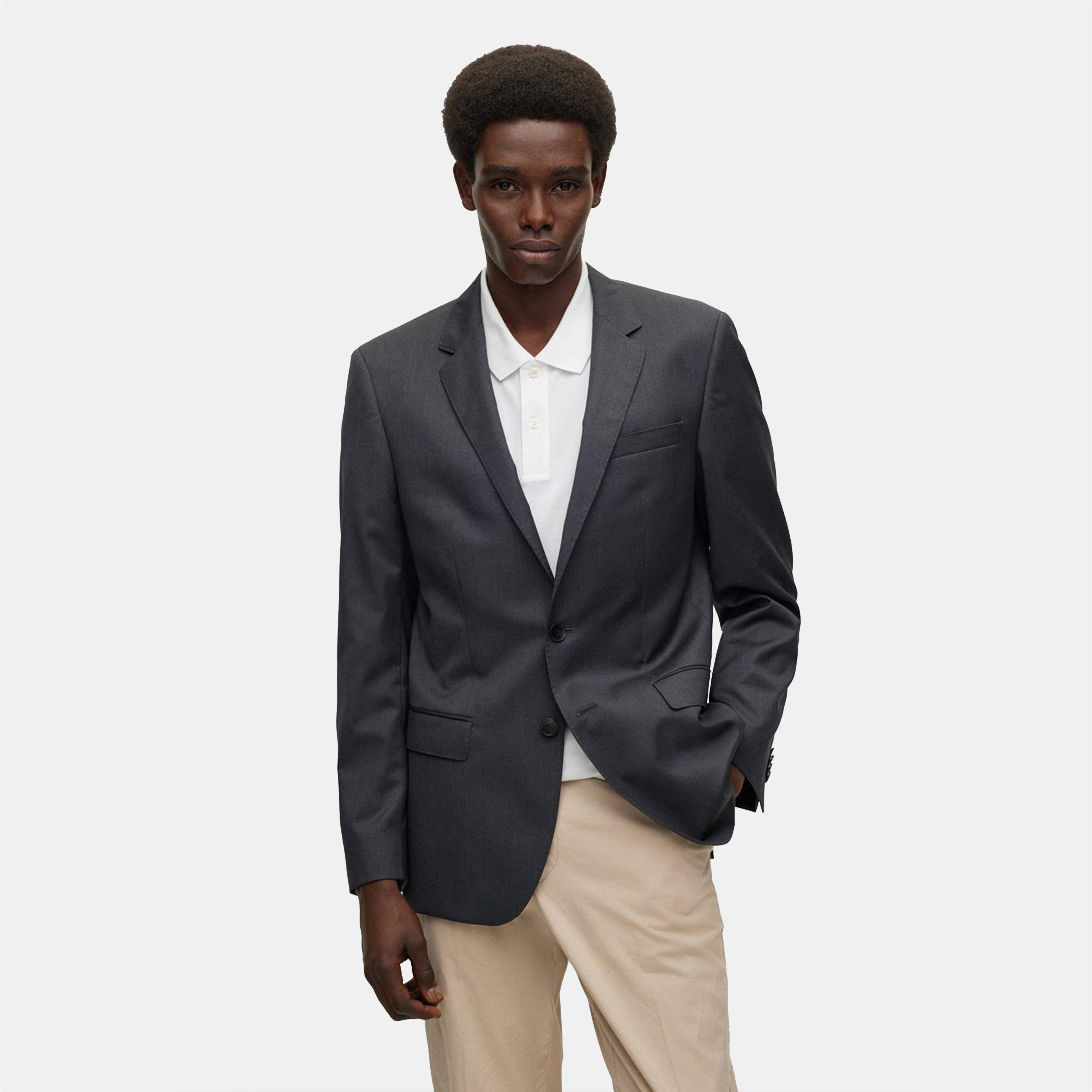 Donkergrijs - Boss - Men's Cyl Blazer, Premium Virgin Wool - 3