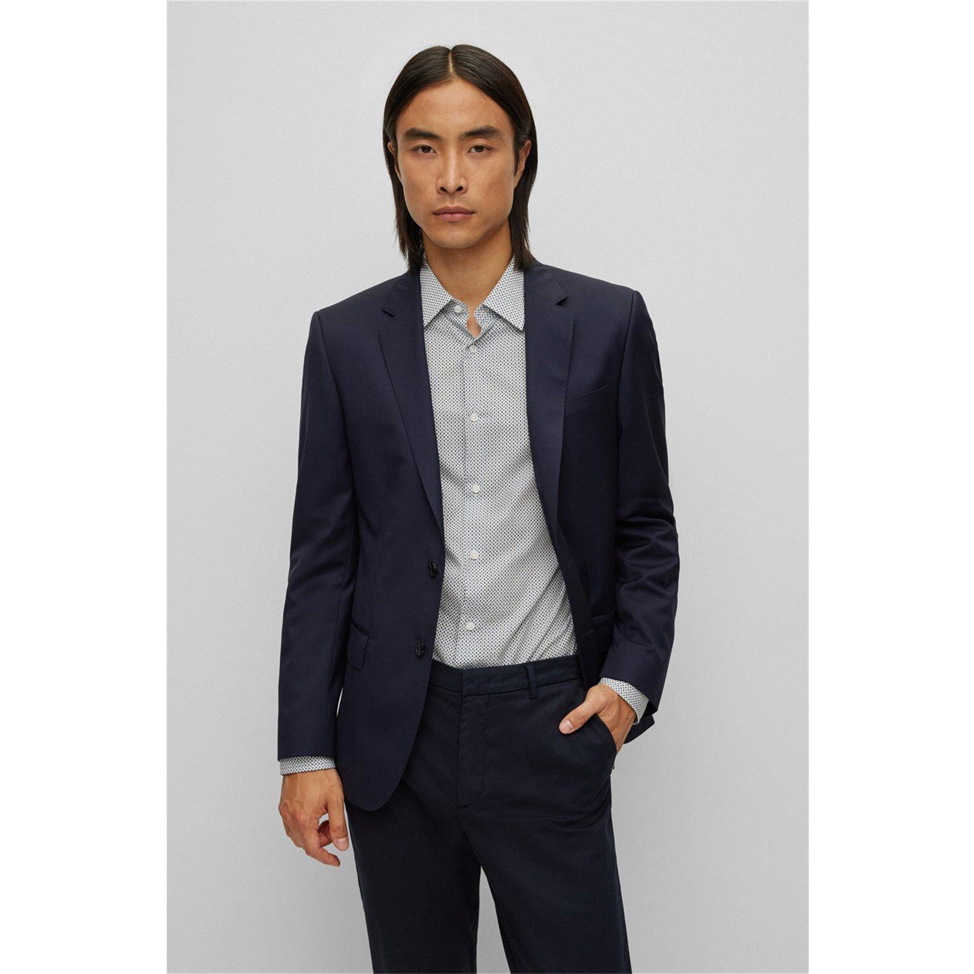 Azul oscuro - Boss - Men's Cyl Blazer, Premium Virgin Wool - 2