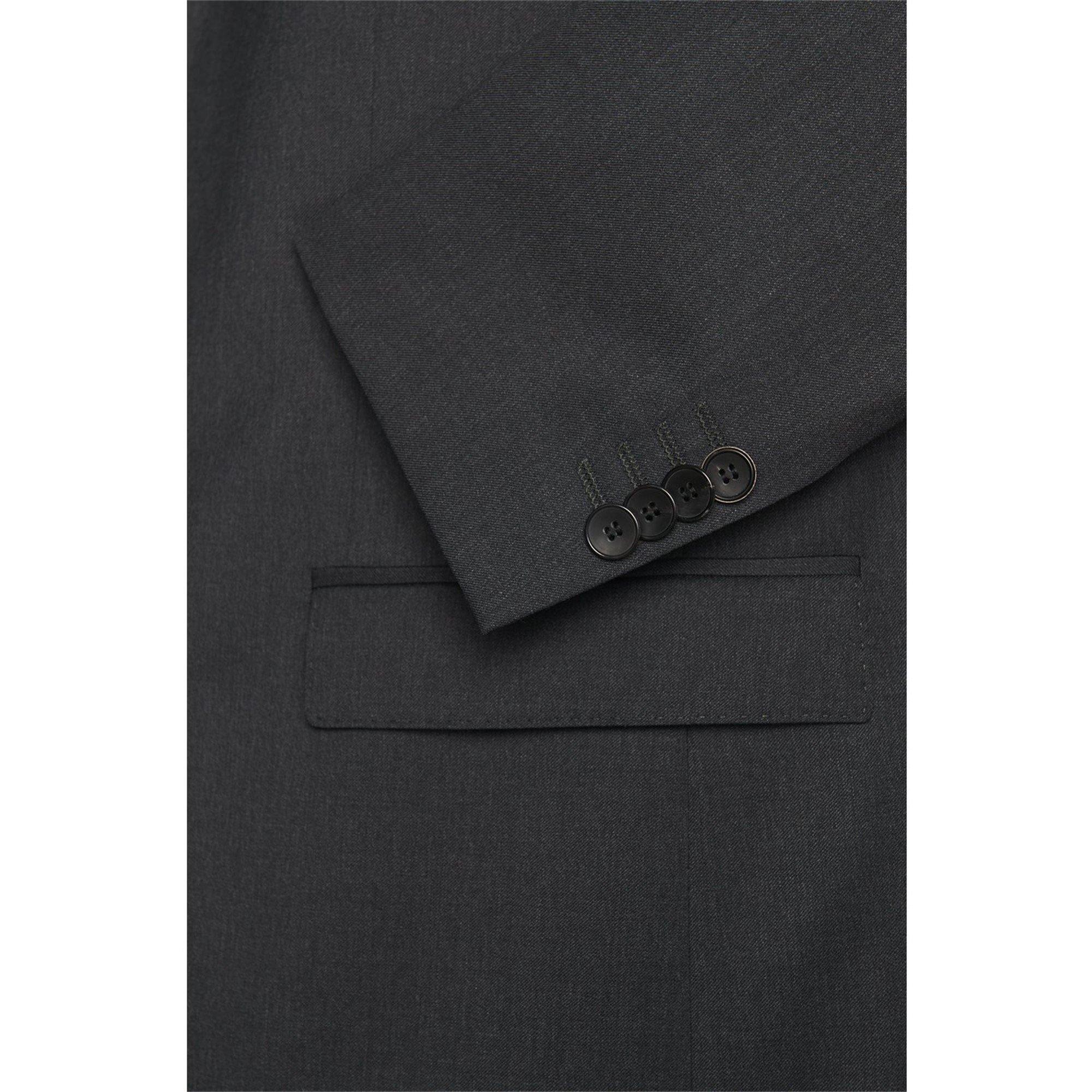 Dark Grey - Boss - Men's Ryan Cyl Slim Fit Wool Suit Jacket - 3