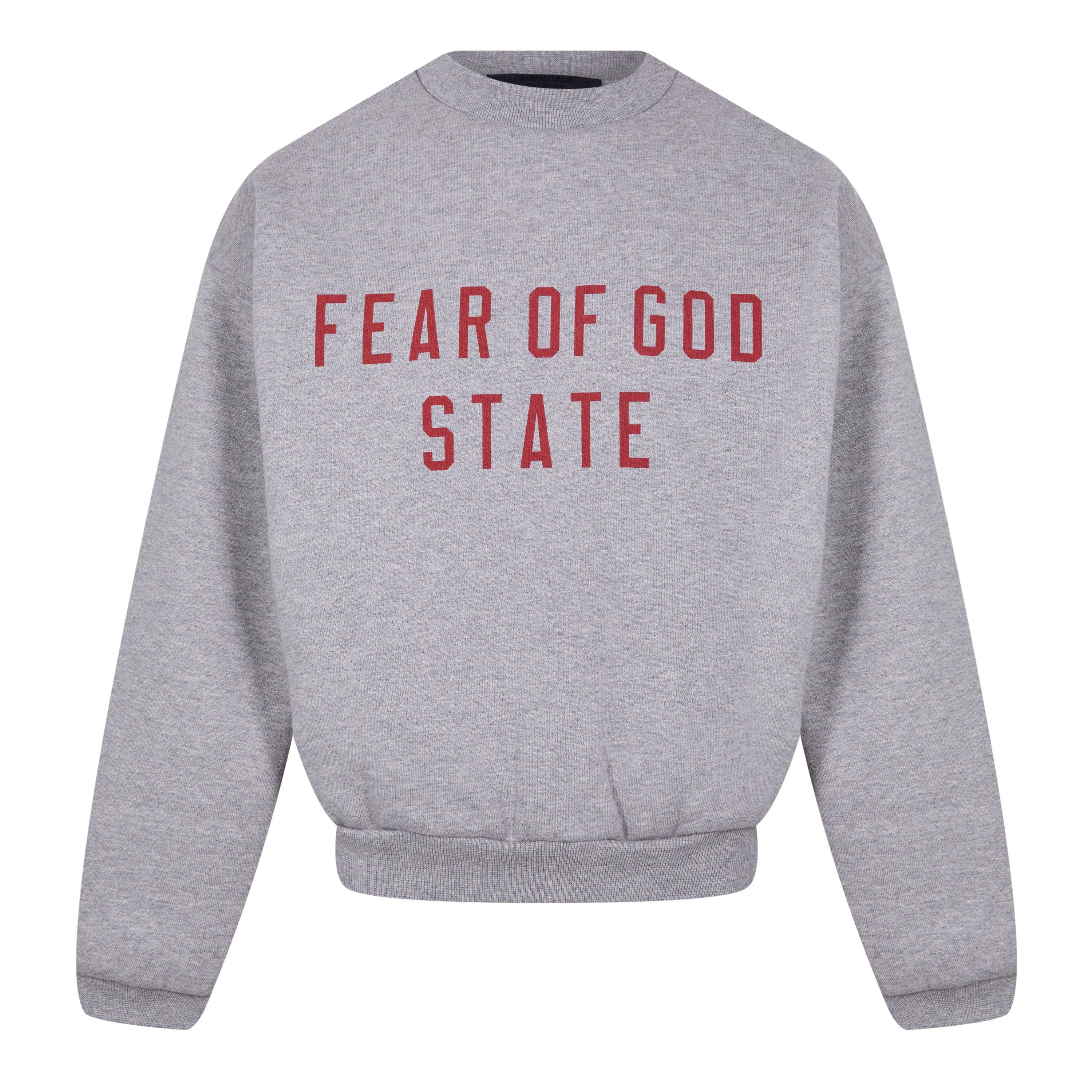 Fear Of God Essentials  Kids Fleece Crewneck Juniors - Dark Heather - 8Y