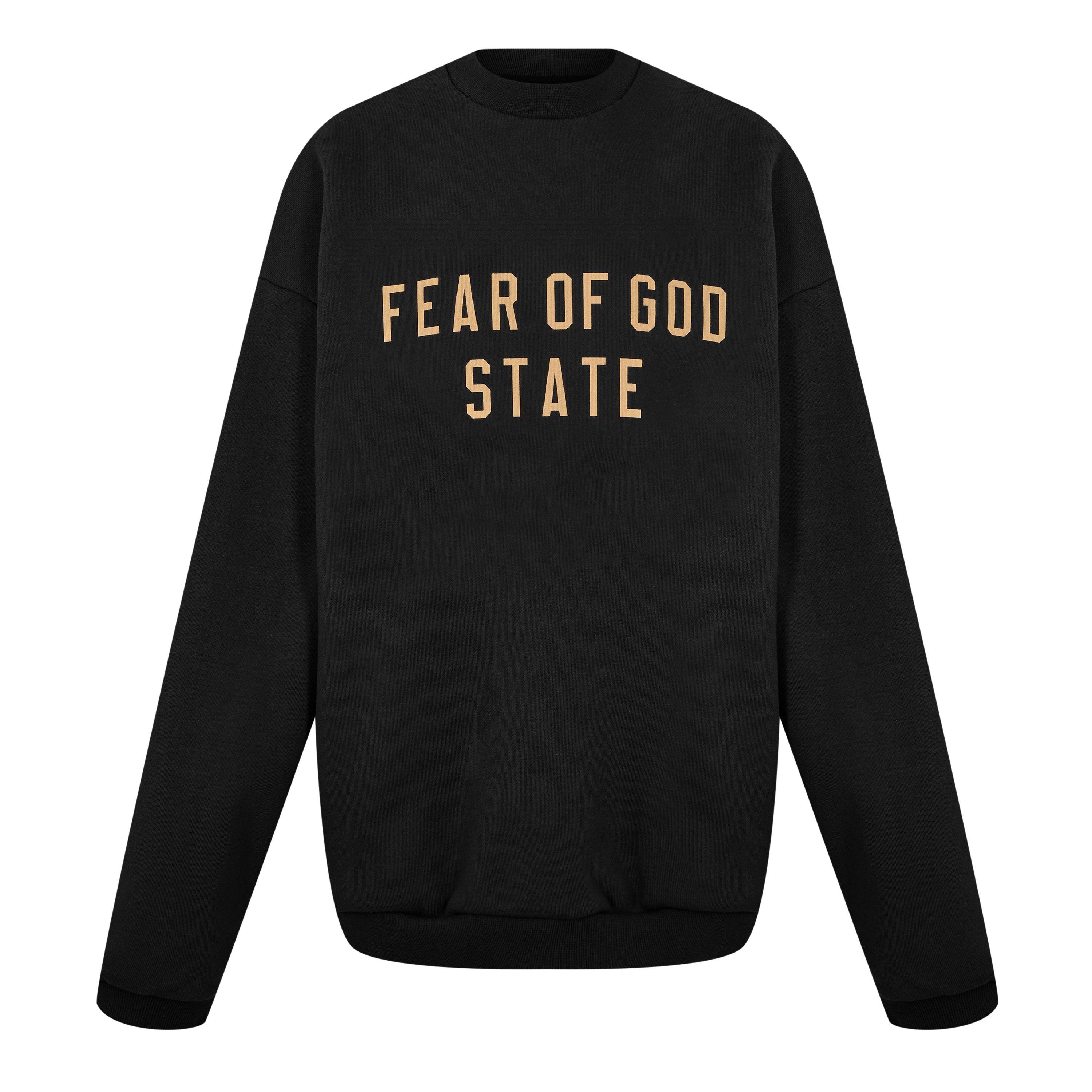 Fear Of God Essentials  Kids Fleece Crewneck Juniors - Black - 8Y