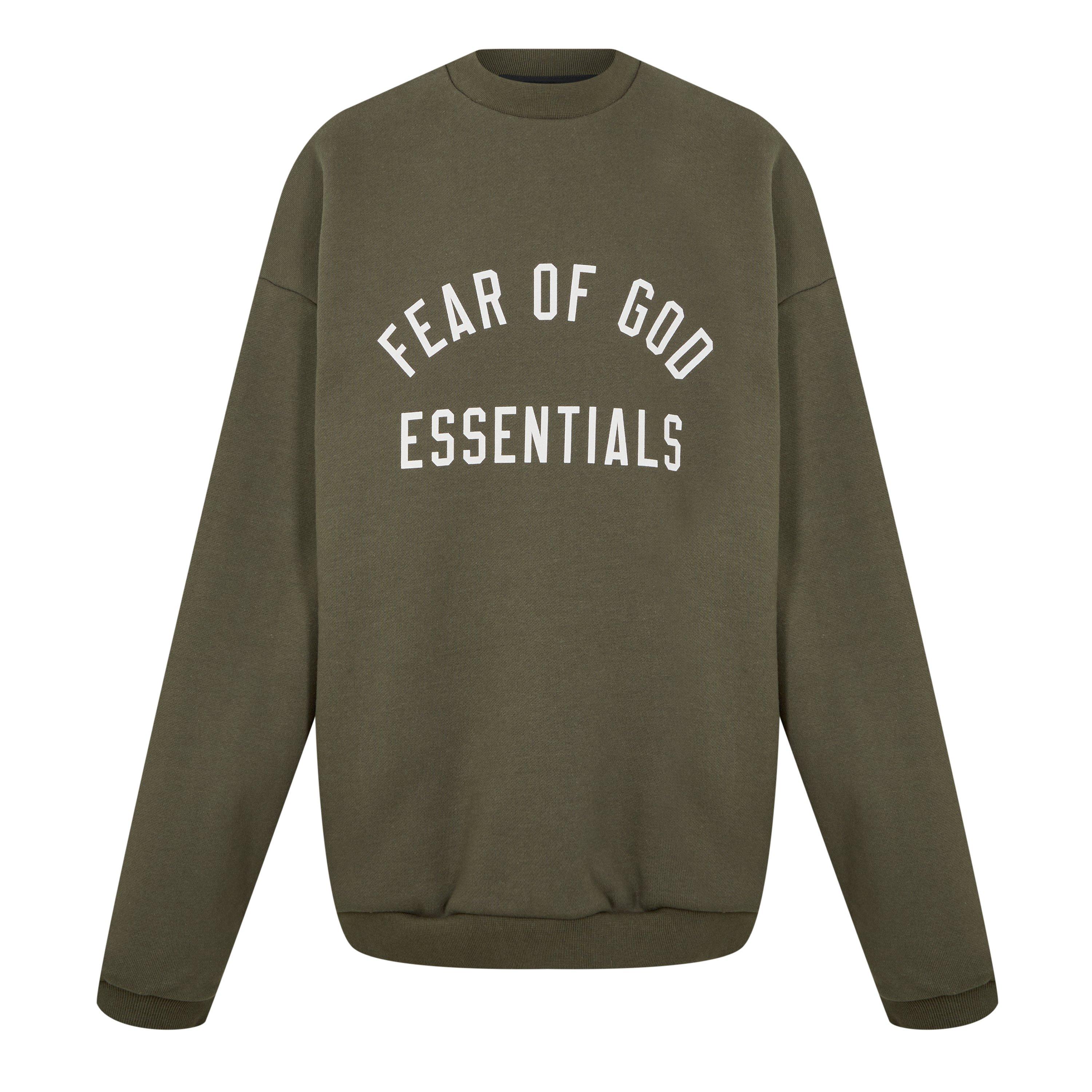 Fear Of God Essentials  Kids Fleece Crewneck Juniors - Military - 8Y