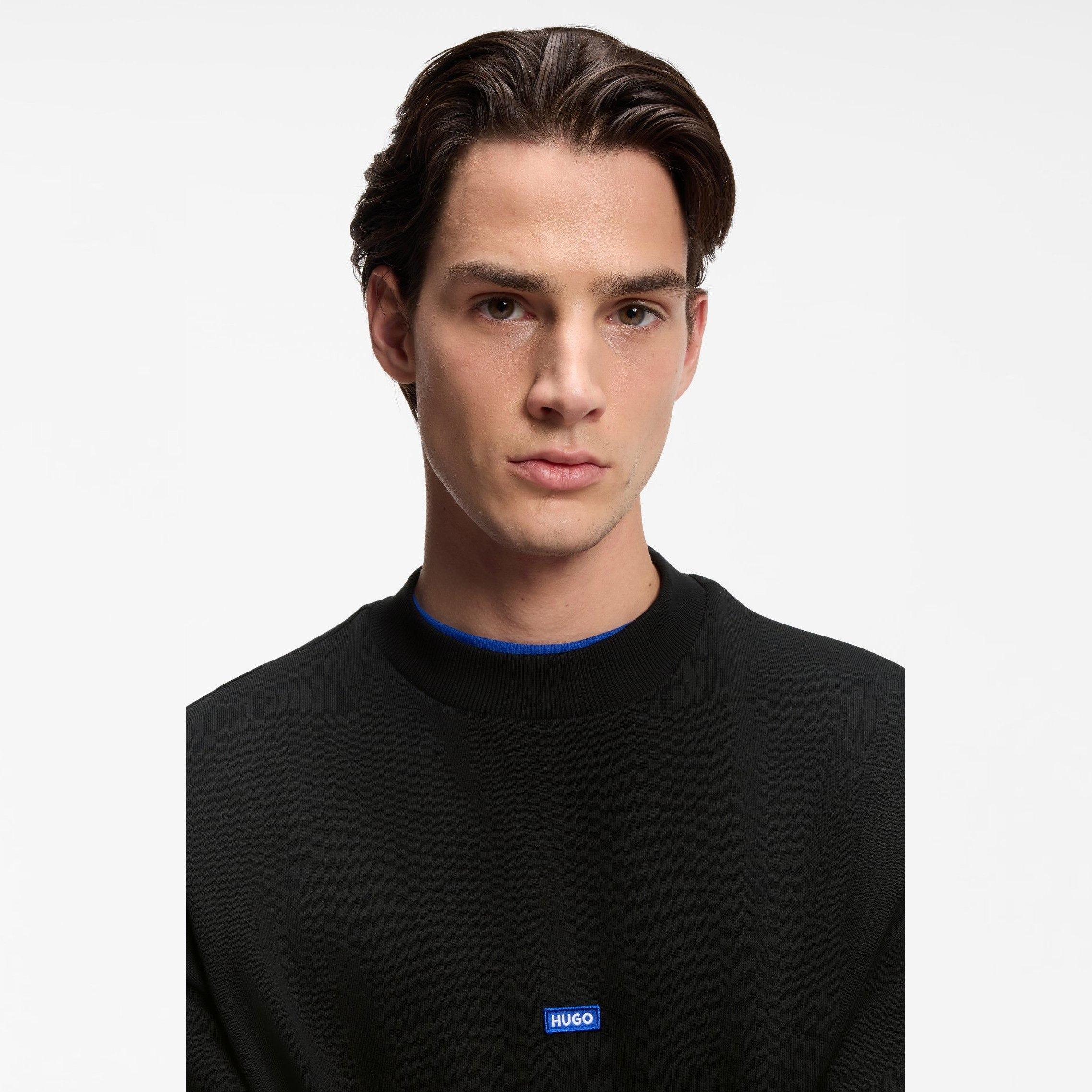 Black 001 - Hugo - Men's Cotton Relaxed Fit Crew Sweatshirt - 5