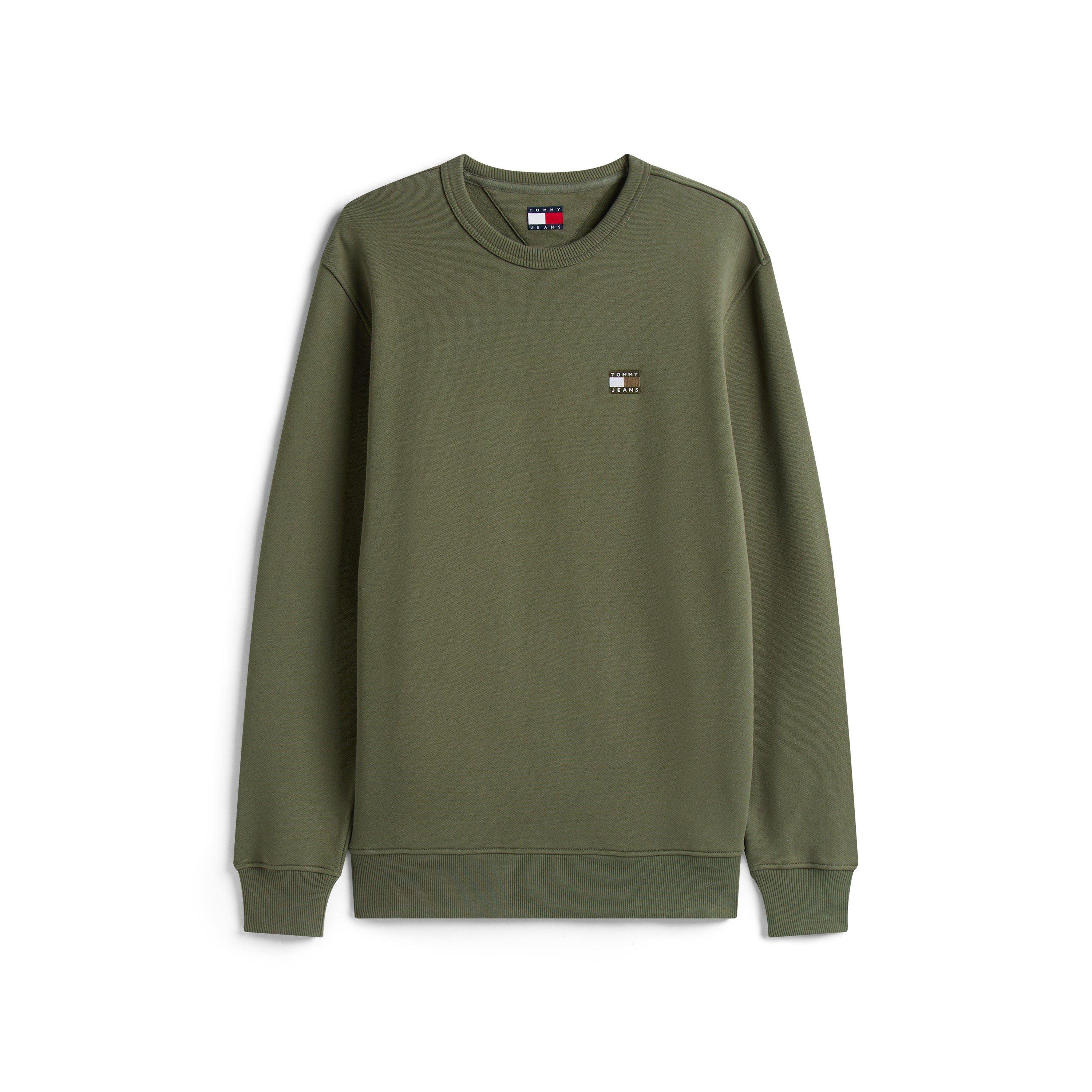 Tommy Jeans Men's Badge Sweatshirt - Pewter Green - M